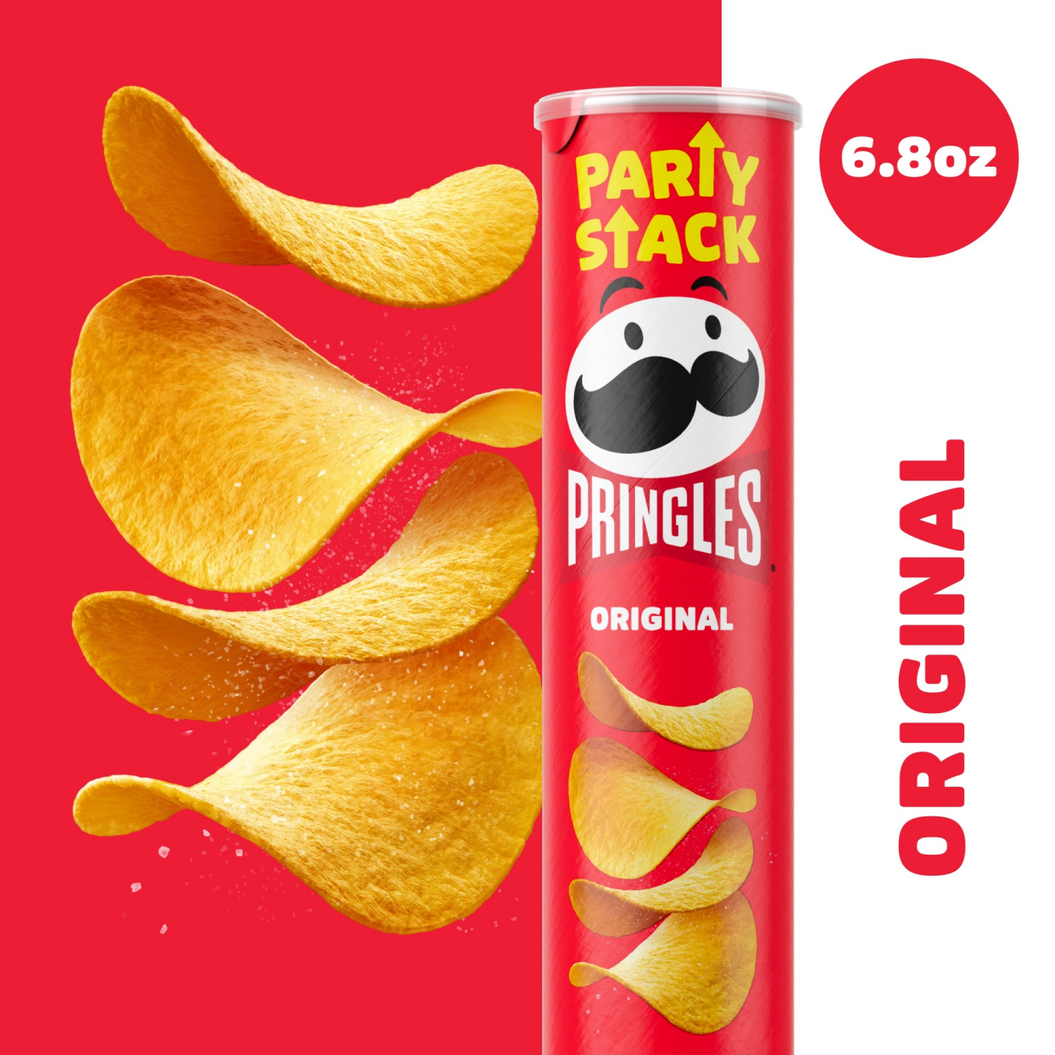 slide 4 of 8, Pringles Original Potato Crisps Chips, 6.8 oz