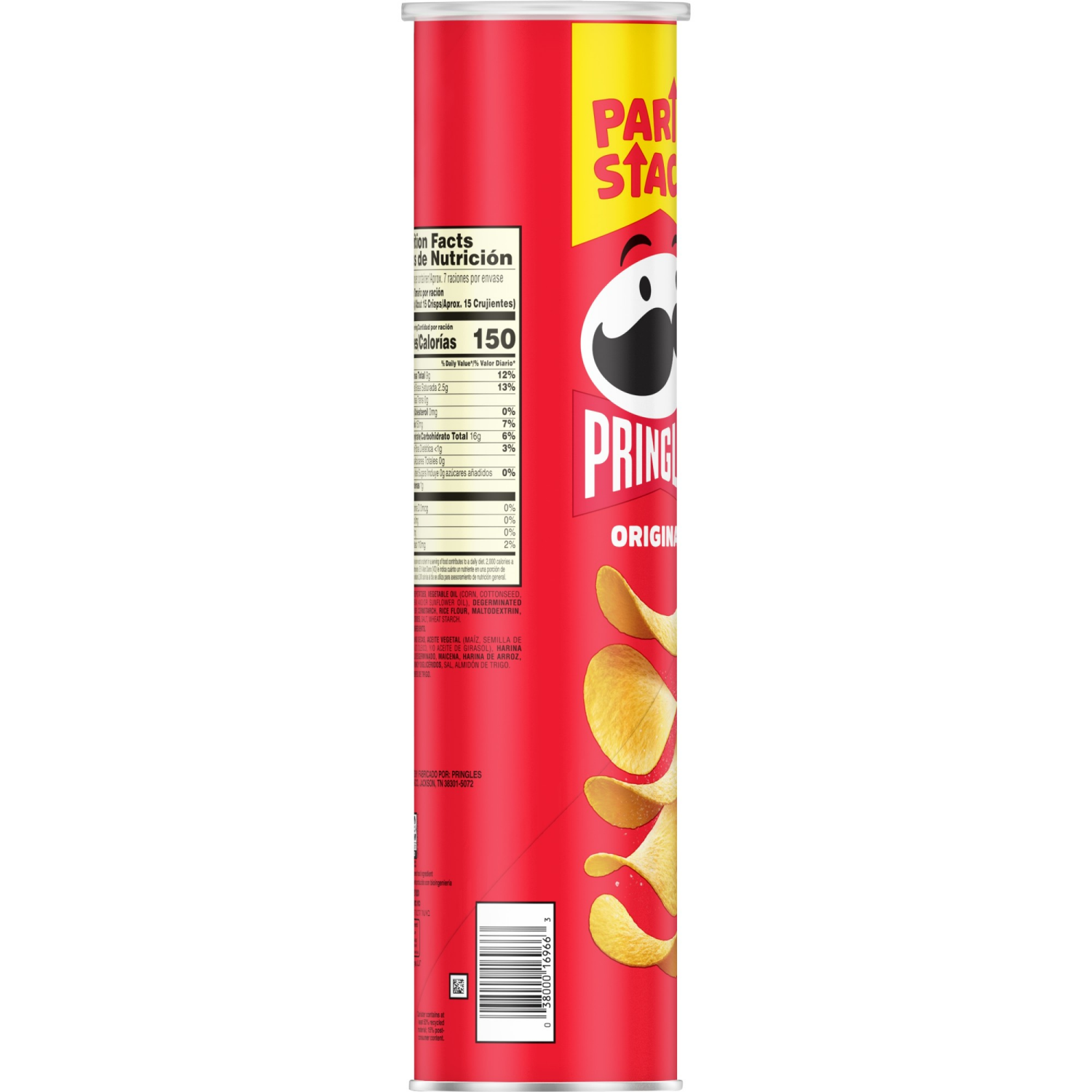 slide 5 of 8, Pringles Original Potato Crisps Chips, 6.8 oz