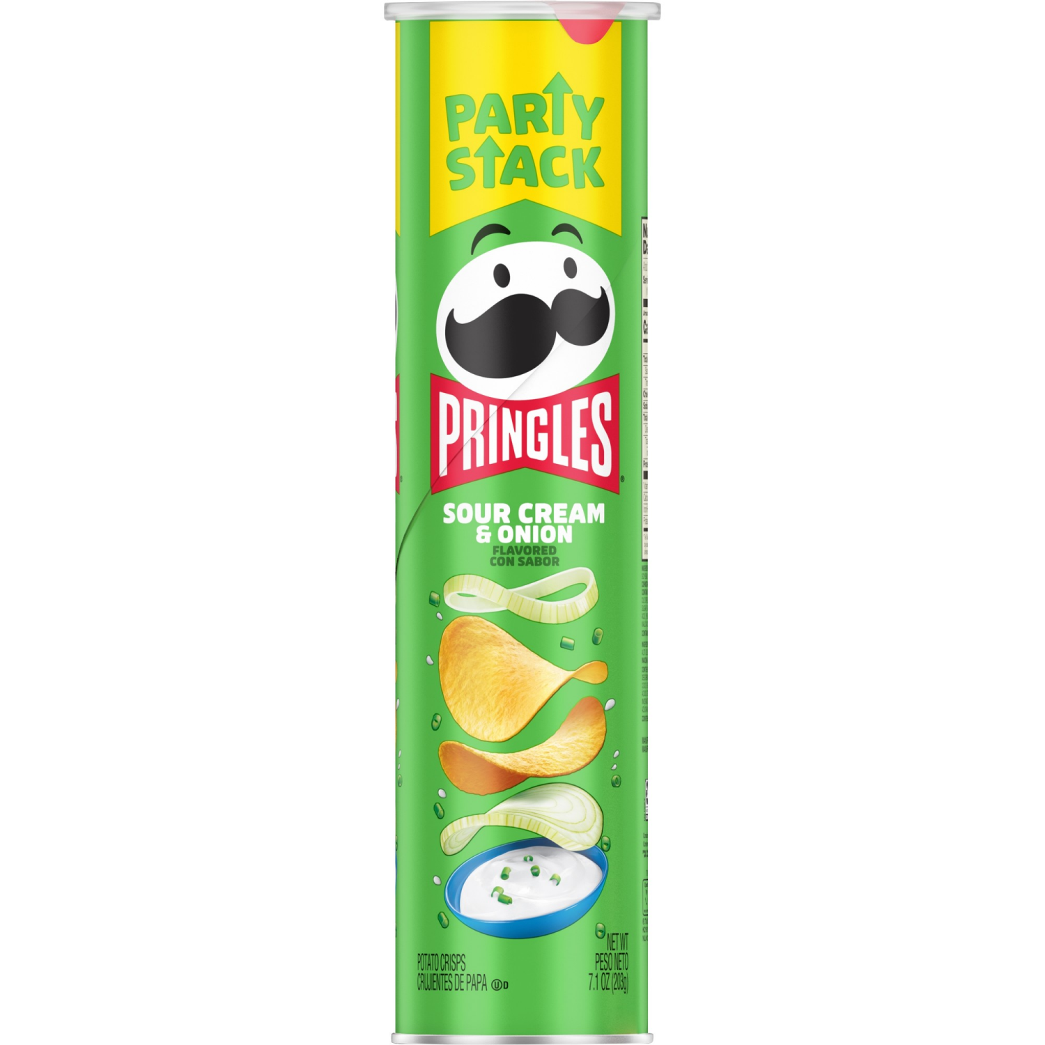 slide 2 of 8, Pringles Party Stack Sour Cream & Onion Flavored Potato Crisps 7.1 oz, 7.1 oz