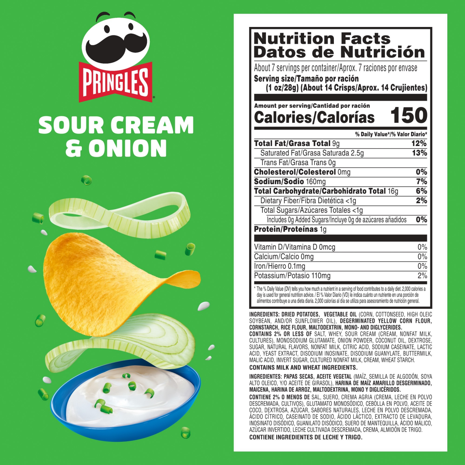 slide 7 of 8, Pringles Party Stack Sour Cream & Onion Flavored Potato Crisps 7.1 oz, 7.1 oz