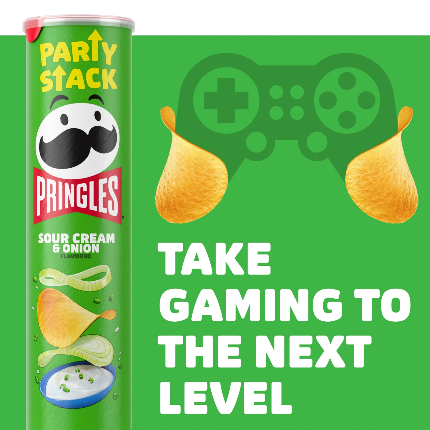 slide 8 of 8, Pringles Party Stack Sour Cream & Onion Flavored Potato Crisps 7.1 oz, 7.1 oz