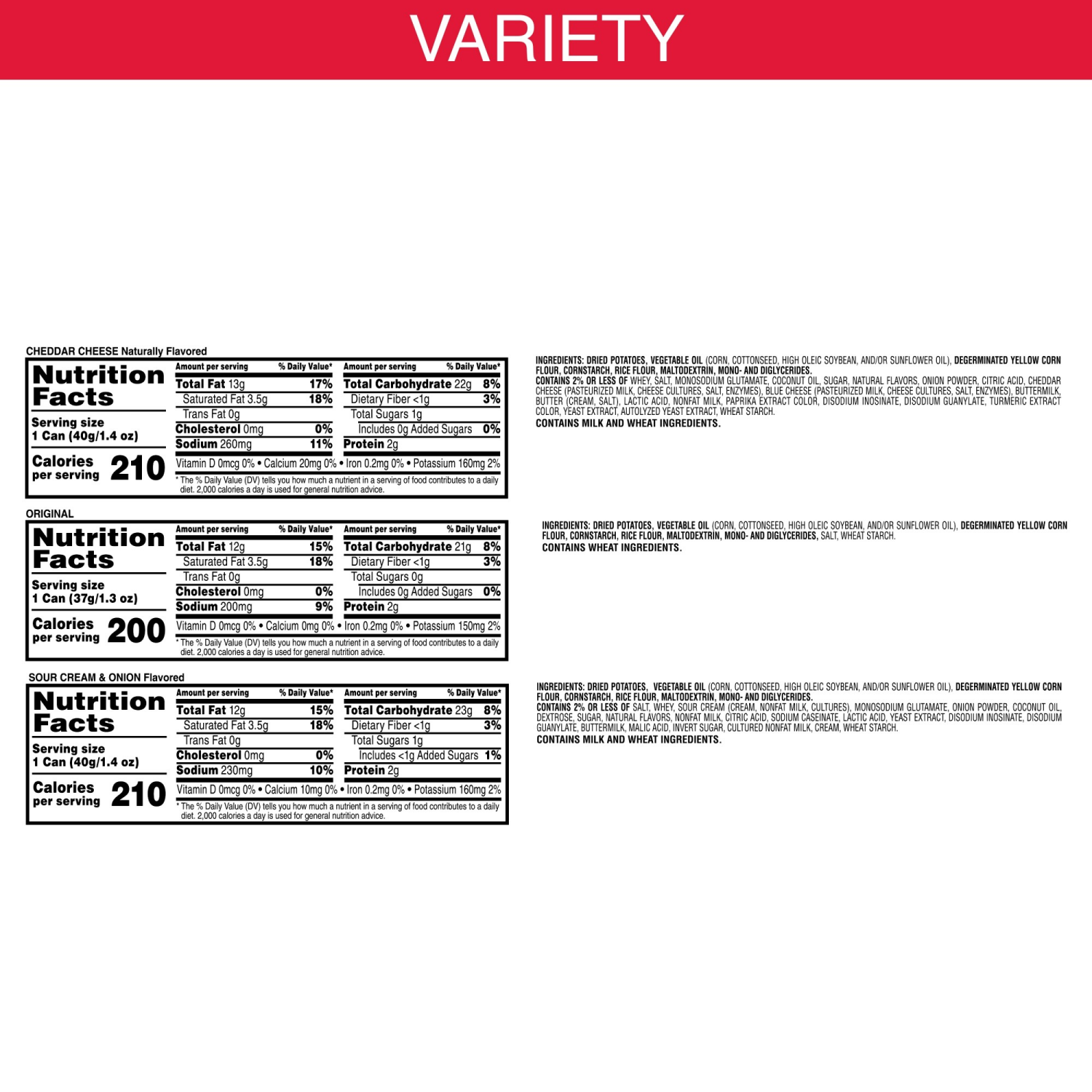 slide 5 of 7, Pringles Variety Pack Potato Crisps Chips, 10 ct