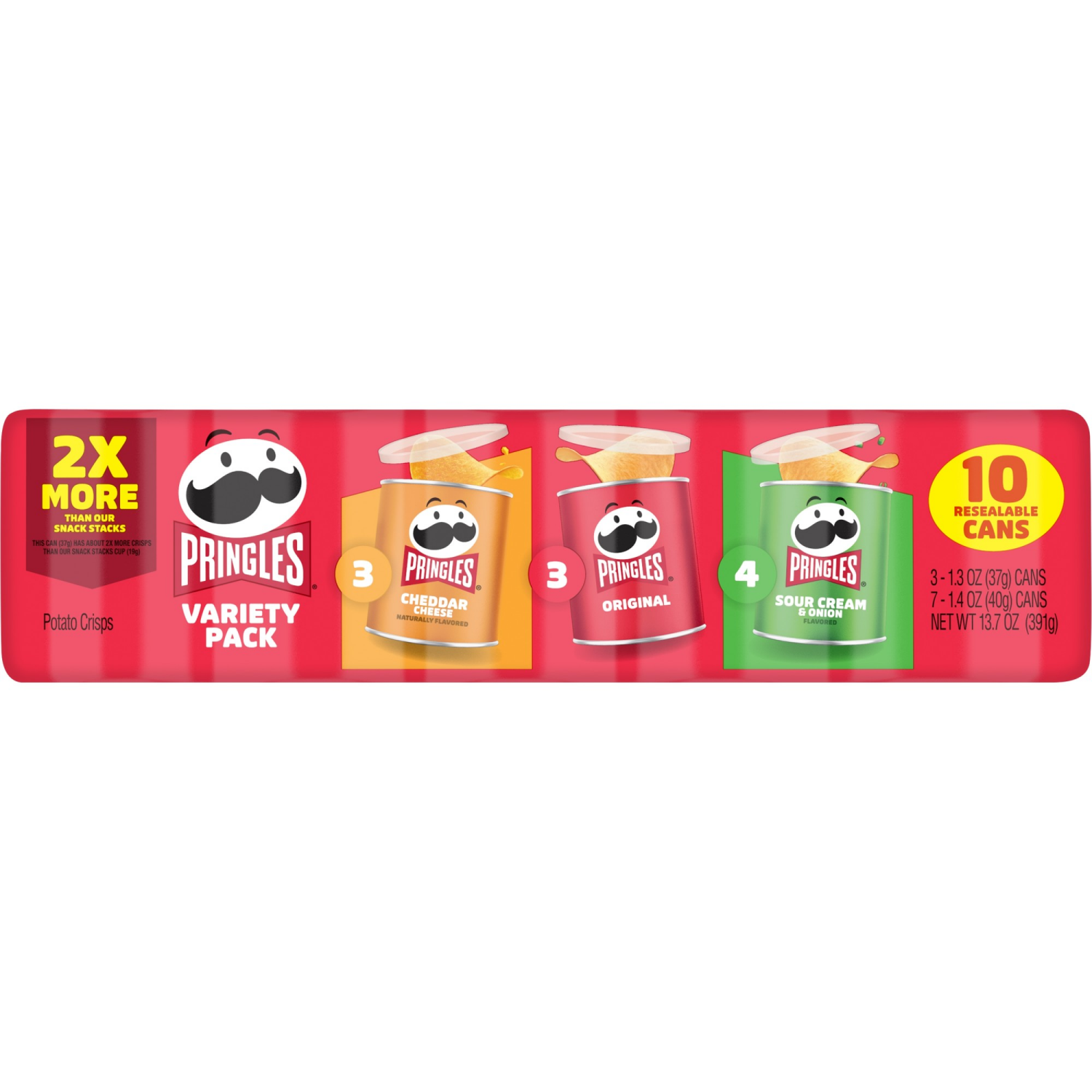 slide 7 of 7, Pringles Variety Pack Potato Crisps Chips, 10 ct