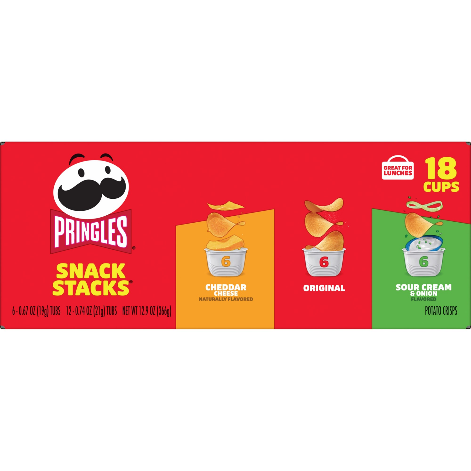 slide 5 of 5, Pringles Variety Pack Potato Crisps Chips, 18 ct