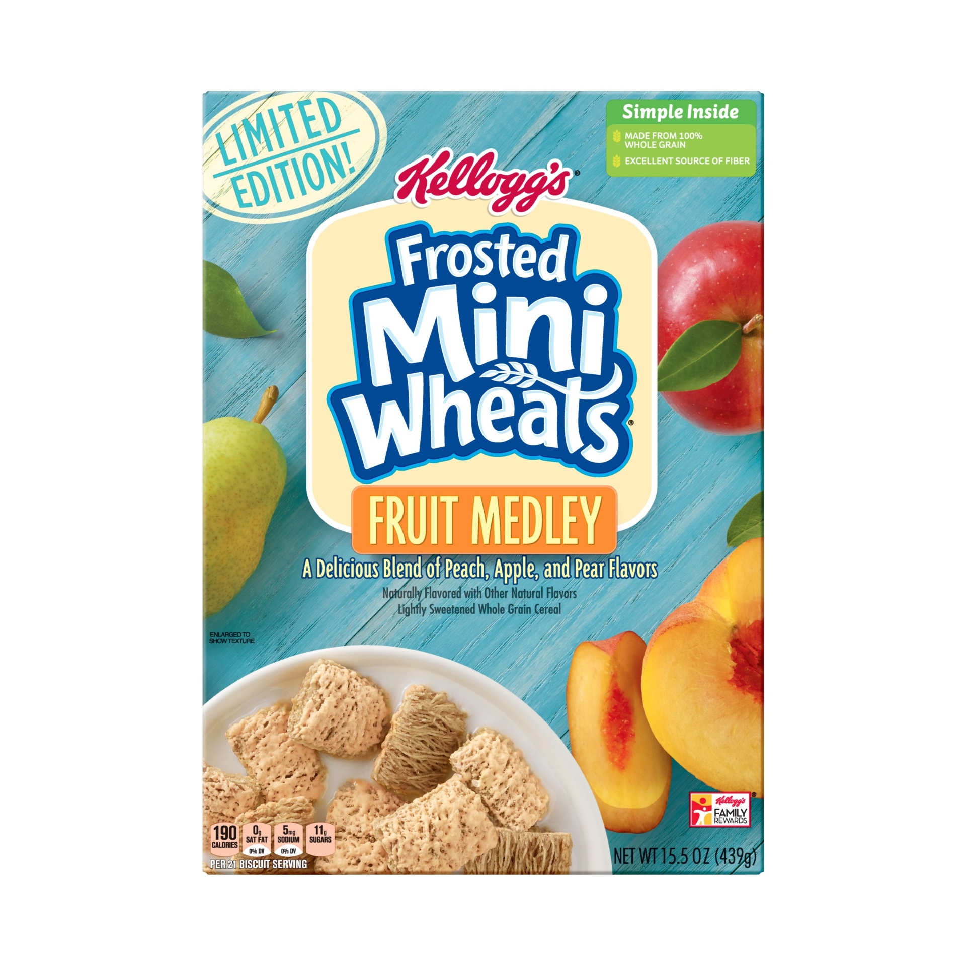 slide 2 of 7, Mini-Wheats Breakfast Cereal Fruit Medley Limited Edition, 15.5 oz