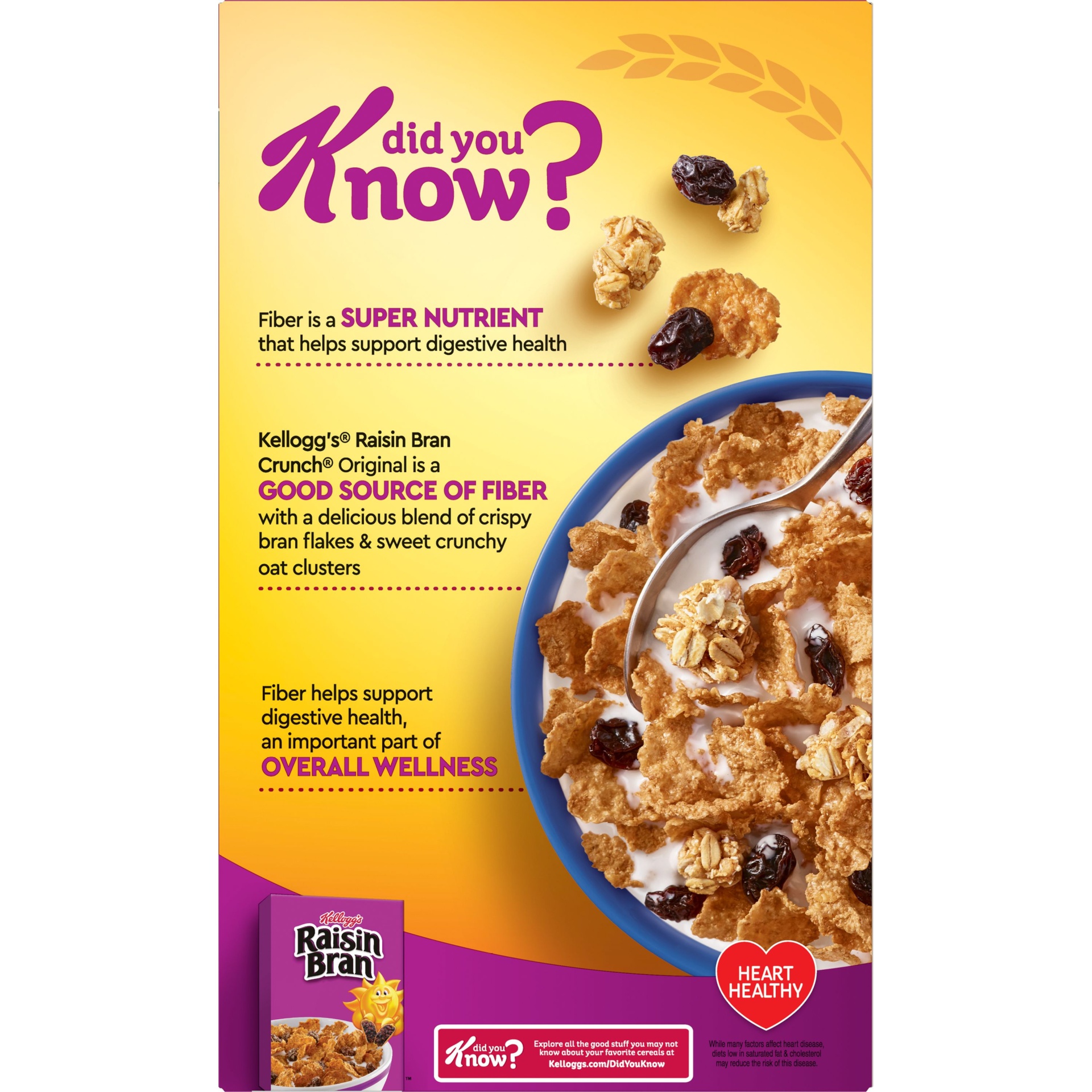 slide 7 of 7, Kellogg's Raisin Bran Crunch Original Cold Breakfast Cereal, 22.5 oz