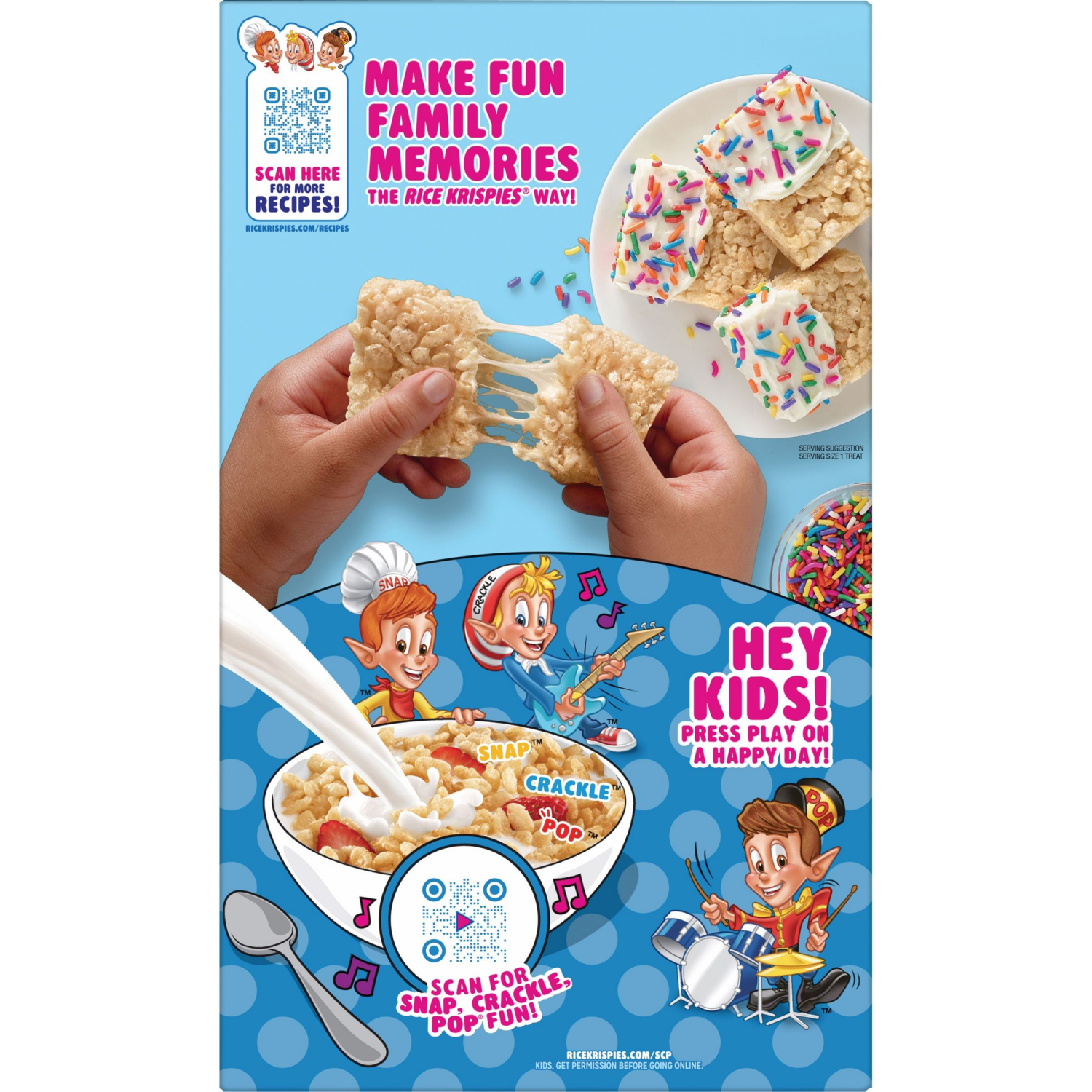slide 5 of 8, Rice Krispies Kellogg's Rice Krispies Breakfast Cereal Original, Kids Snacks, 18 oz, 18 oz