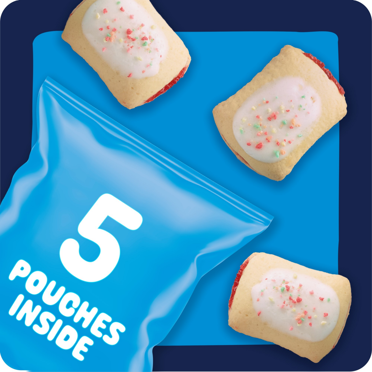 slide 8 of 8, Pop-Tarts Baked Pastry Bites, Kids Snacks, School Lunch, Frosted Strawberry, 7oz Box, 5 Pouches, 7 oz
