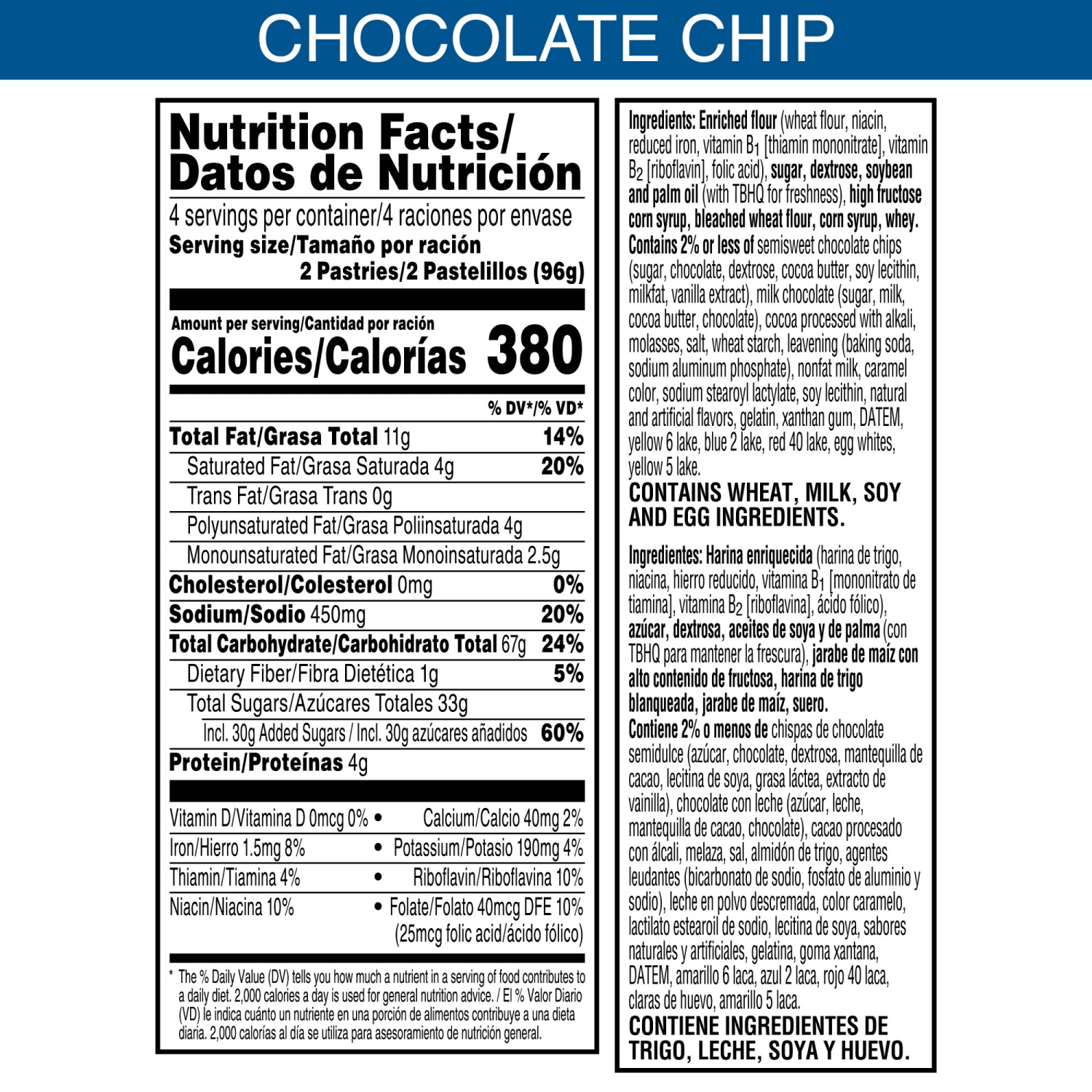 slide 5 of 8, Pop-Tarts Frosted Chocolate Chip Toaster Pastries 8 ea, 8 ct