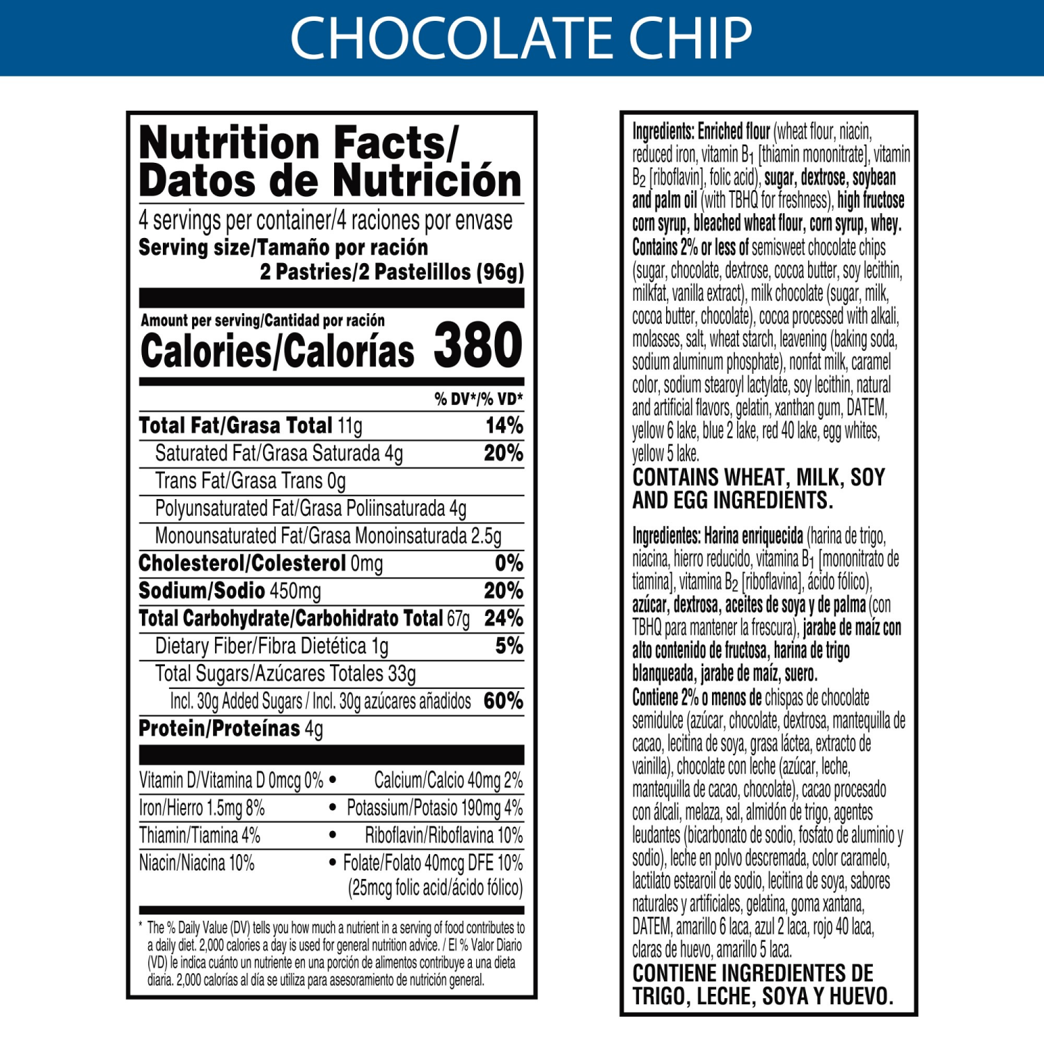 slide 7 of 8, Pop-Tarts Frosted Chocolate Chip Toaster Pastries 8 ea, 8 ct