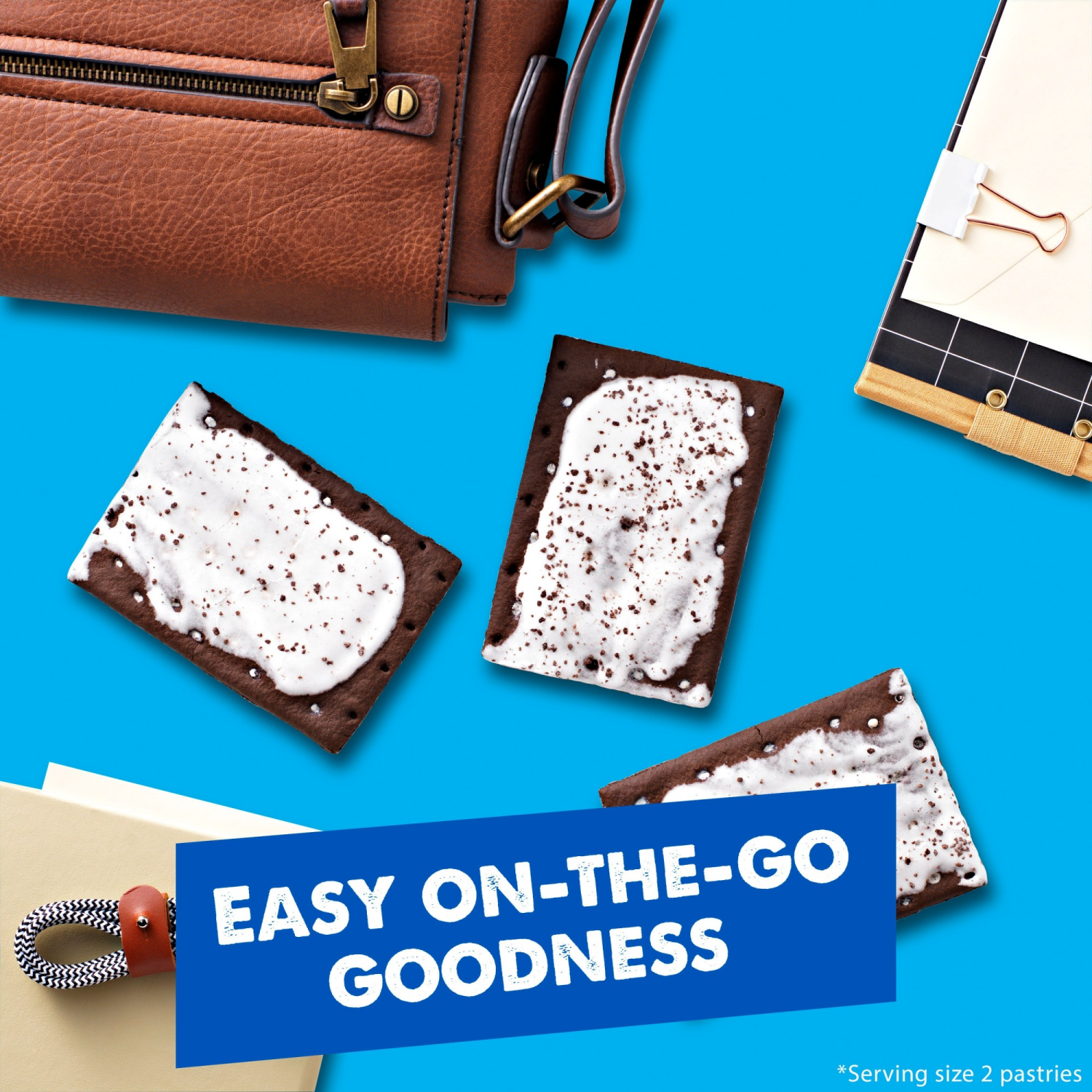 slide 2 of 8, Pop-Tarts Toaster Pastries Frosted Cookies and Crème, 8 ct