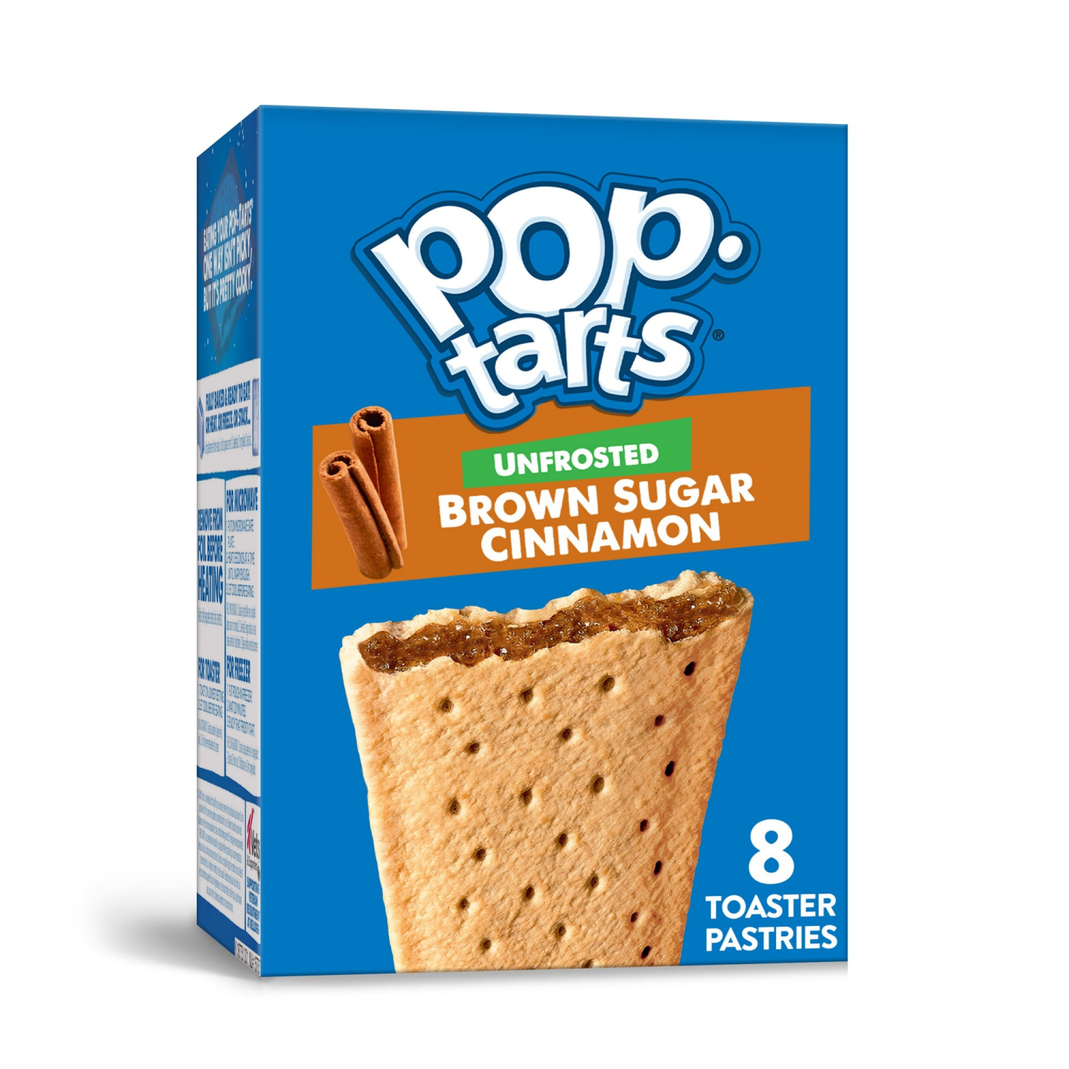 slide 1 of 8, Pop-Tarts Unfrosted Brown Sugar Cinnamon Toaster Pastries 8 ea, 8 ct