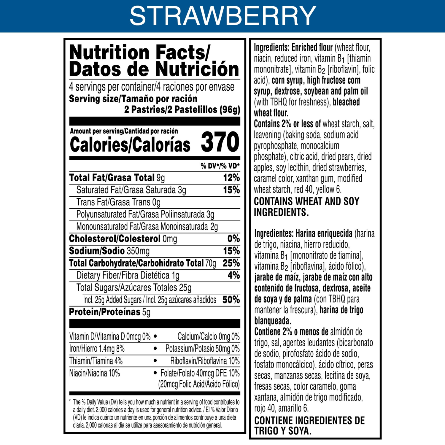 slide 7 of 8, Pop-Tarts 8 Pack Unfrosted Strawberry Toaster Pastries 8 ea, 8 ct
