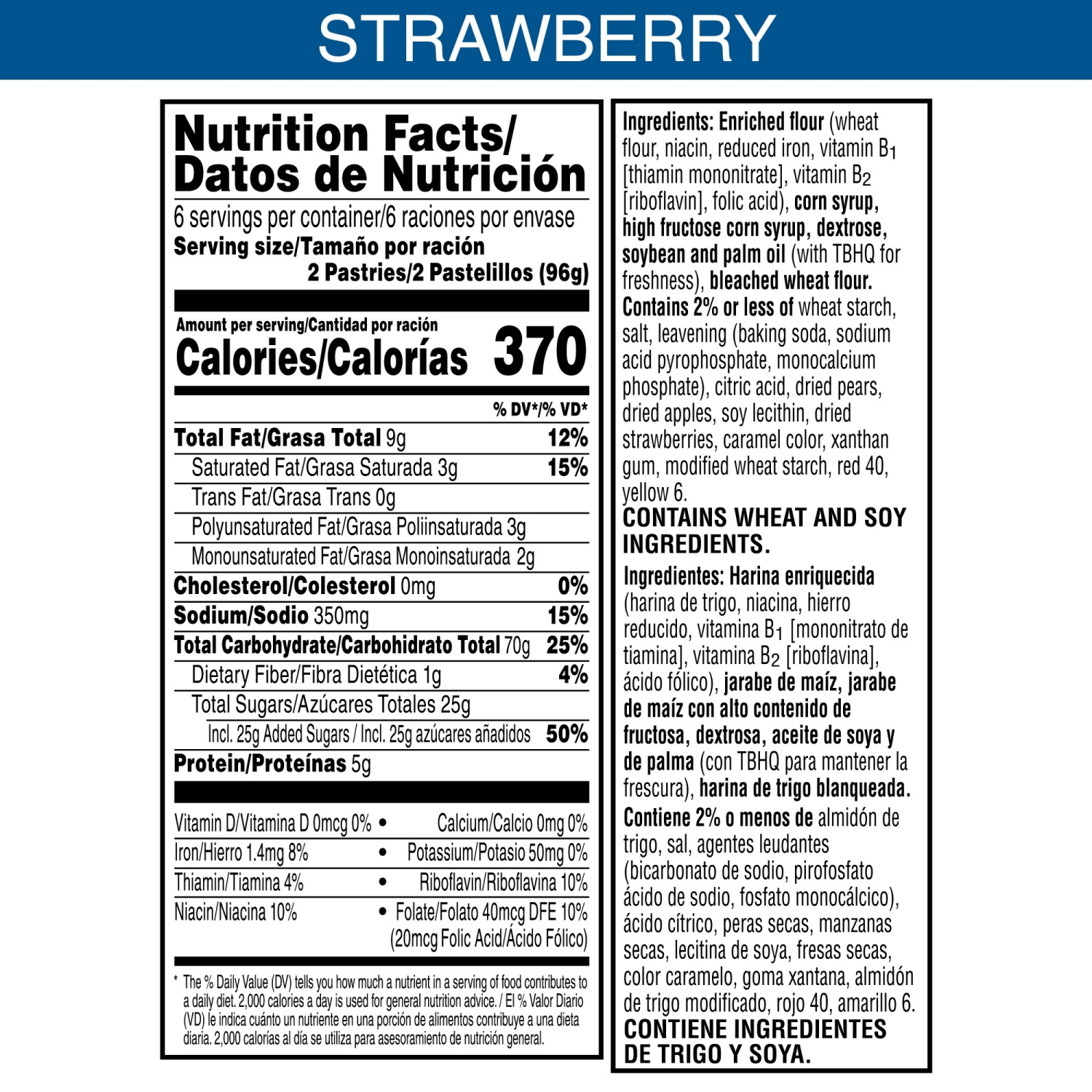 slide 6 of 8, Pop-Tarts Toaster Pastries, Unfrosted, Strawberry, 12 ct
