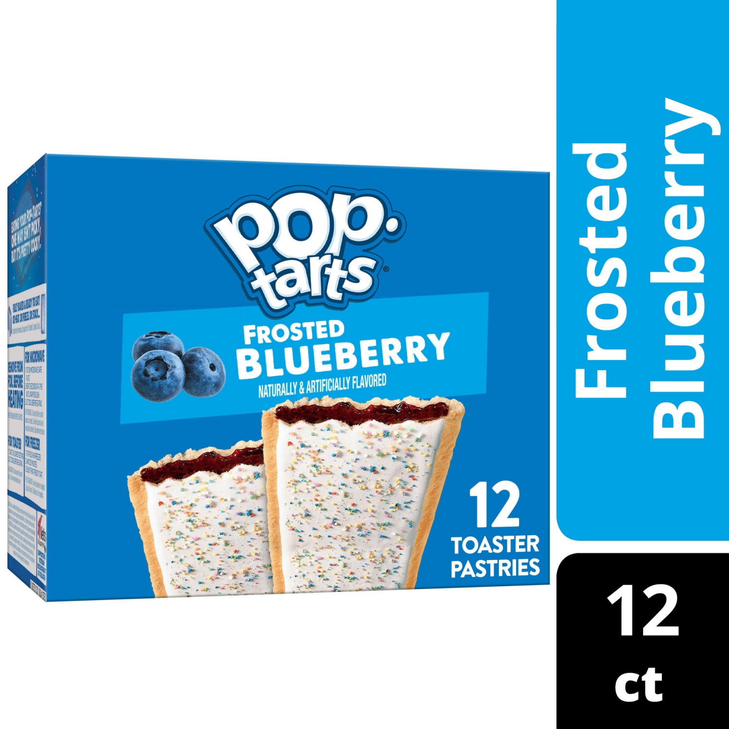 slide 1 of 8, Pop-Tarts Frosted Blueberry Toaster Pastries, 12 ct