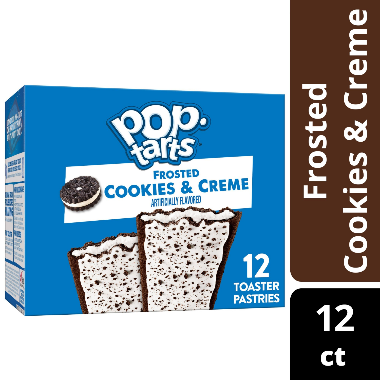 slide 1 of 8, Pop-Tarts Cookies and Creme Toaster Pastries, 12 ct