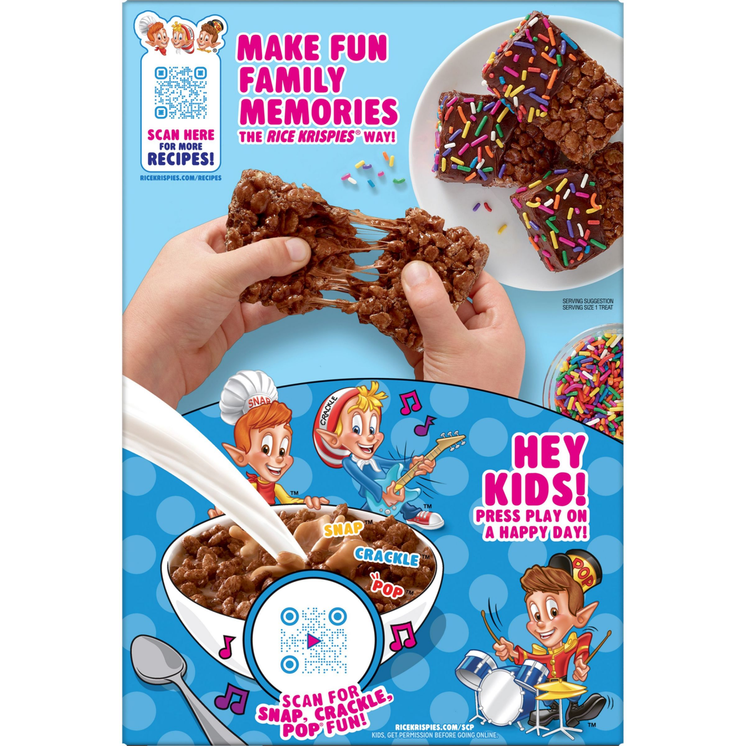 slide 5 of 8, Kellogg's Cocoa Krispies Breakfast Cereal, Kids Snacks, Family Breakfast, Chocolatey Flavor, 12.6oz Box (1 Box), 12.6 oz