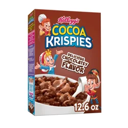 Cocoa Krispies Kellogg's Cocoa Krispies Breakfast Cereal Chocolatey Flavor, Kids Snacks, 12.6 oz
