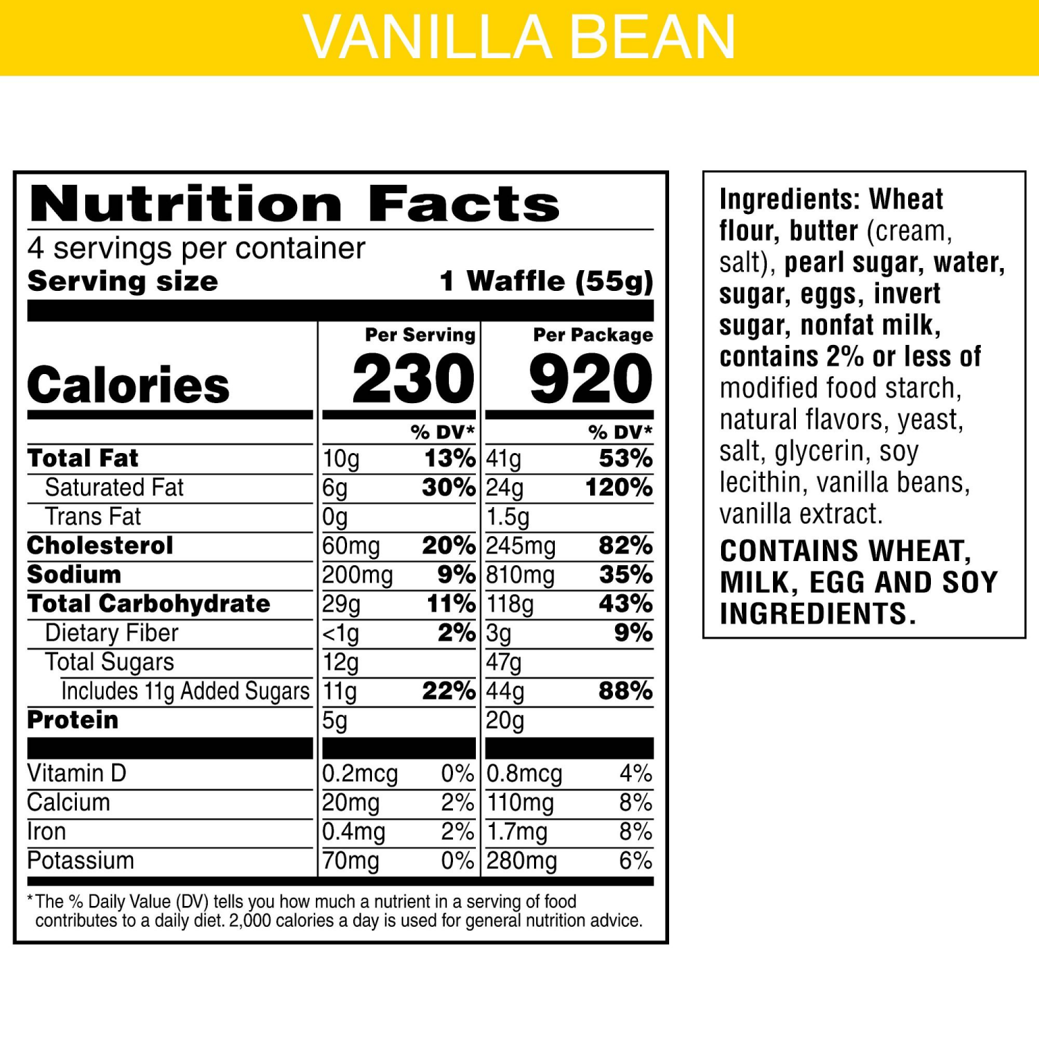 slide 4 of 5, Eggo Kellogg's Eggo Liege Vanilla Bean Frozen Belgian-Style Street Waffles, 7.76 oz