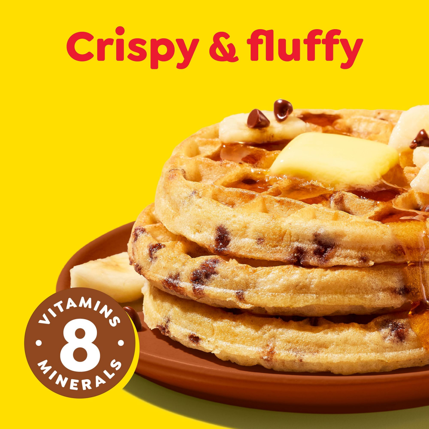 slide 3 of 5, Eggo Kellogg's Eggo Chocolatey Chip Banana Frozen Waffles, 10 ct