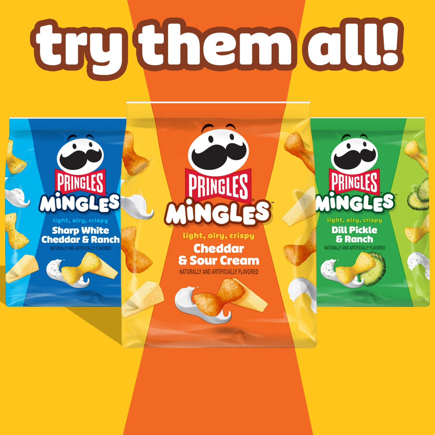 slide 5 of 8, Pringles Mingles Puffed Snacks Cheddar and Sour Cream, Cheese Puffs, 5.5 oz, 5.5 oz