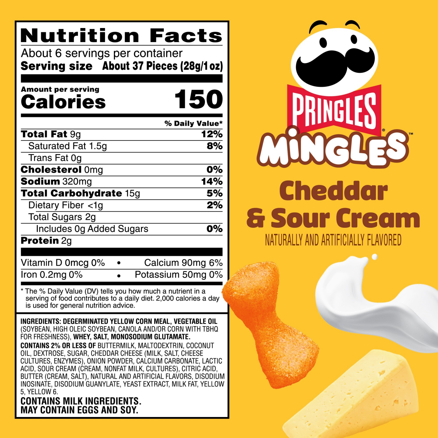 slide 7 of 8, Pringles Mingles Puffed Snacks Cheddar and Sour Cream, Cheese Puffs, 5.5 oz, 5.5 oz