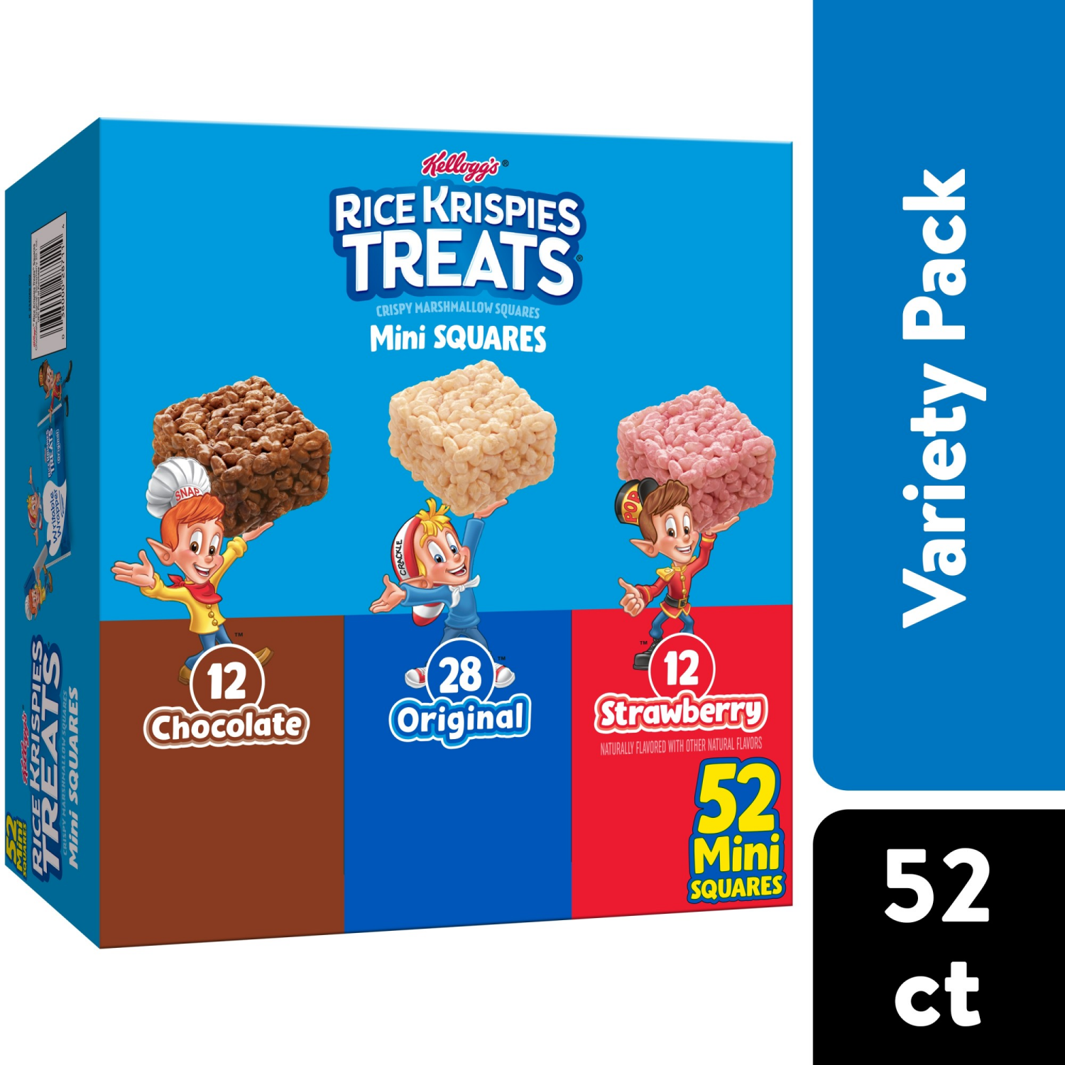 slide 1 of 8, Kellogg's Rice Krispies Treats Squares 3 Flavors 20.17oz, 52 ct