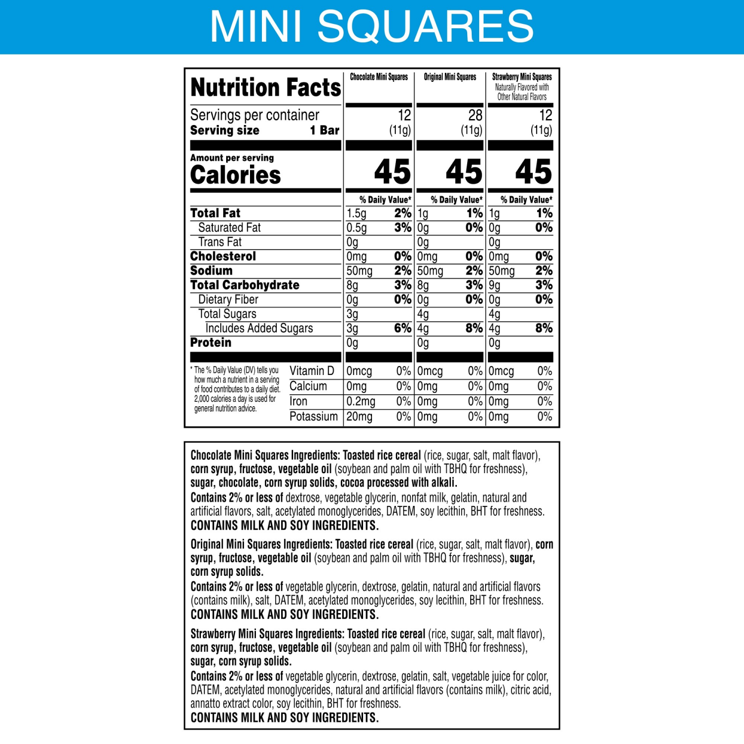 slide 7 of 8, Kellogg's Rice Krispies Treats Squares 3 Flavors 20.17oz, 52 ct