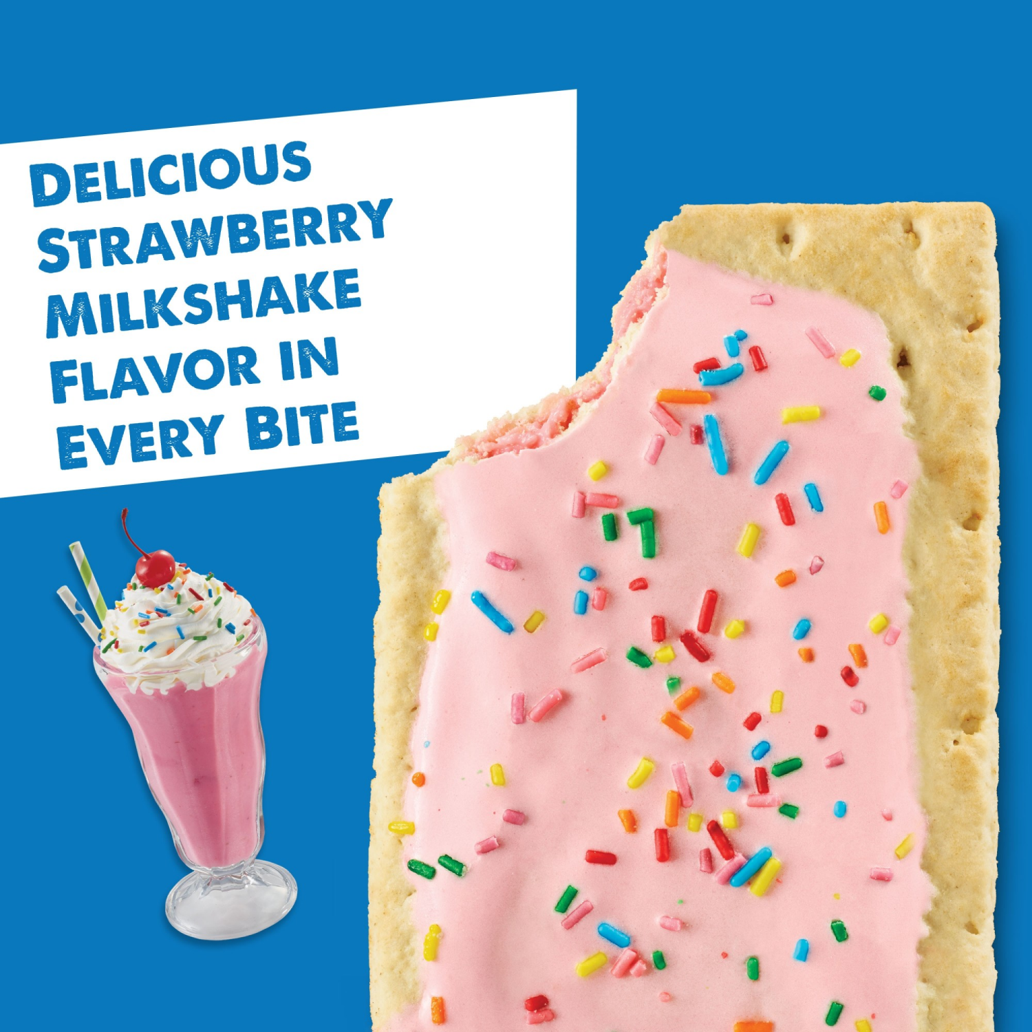 slide 4 of 8, Pop-Tarts Toaster Pastries, Frosted Strawberry Milkshake, 13.5 oz, 8 Count, 8 ct; 13.5 oz