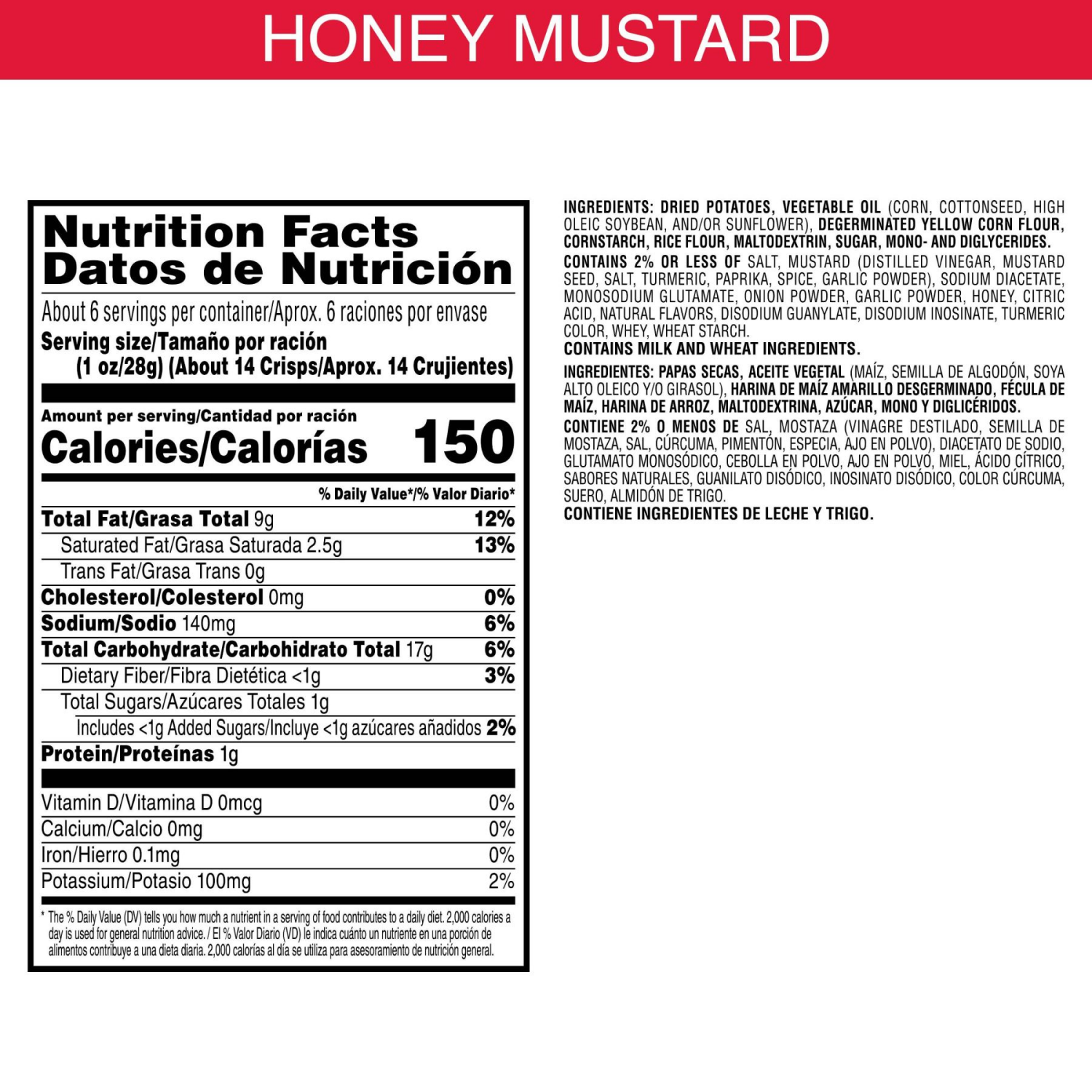 slide 4 of 5, Pringles Honey Mustard Potato Crisps Chips, 5.5 oz