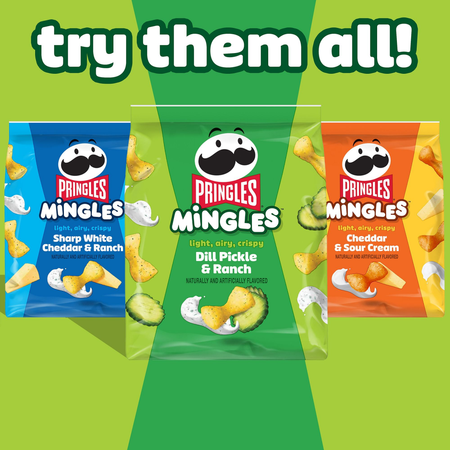 slide 2 of 8, Pringles Mingles Puffed Snacks Dill Pickle and Ranch, Salty Snacks, 5.5 oz, 5.5 oz