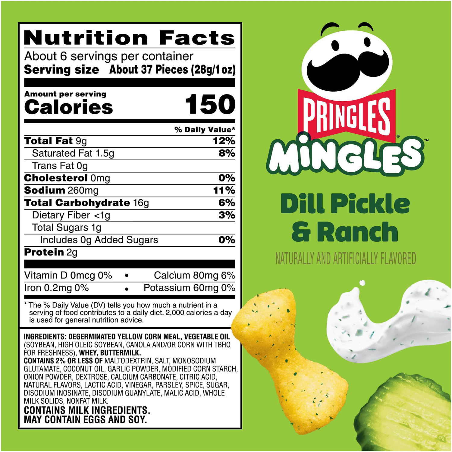 slide 6 of 8, Pringles Mingles Puffed Snacks Dill Pickle and Ranch, Salty Snacks, 5.5 oz, 5.5 oz