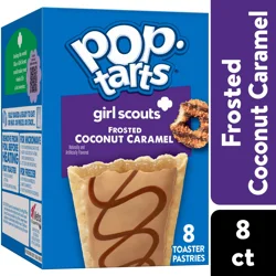 Kelloggs Girl Scout Frosted Coconut Caramel Poptart 8 Count