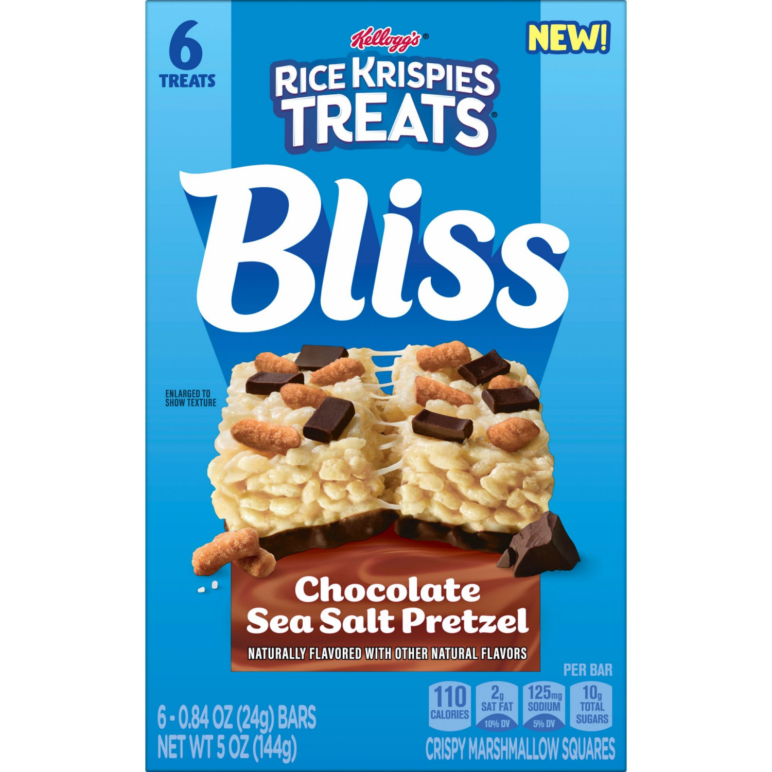 slide 3 of 5, Rice Krispies Treats Squares Chocolate Sea Salt 5oz, 6 ct