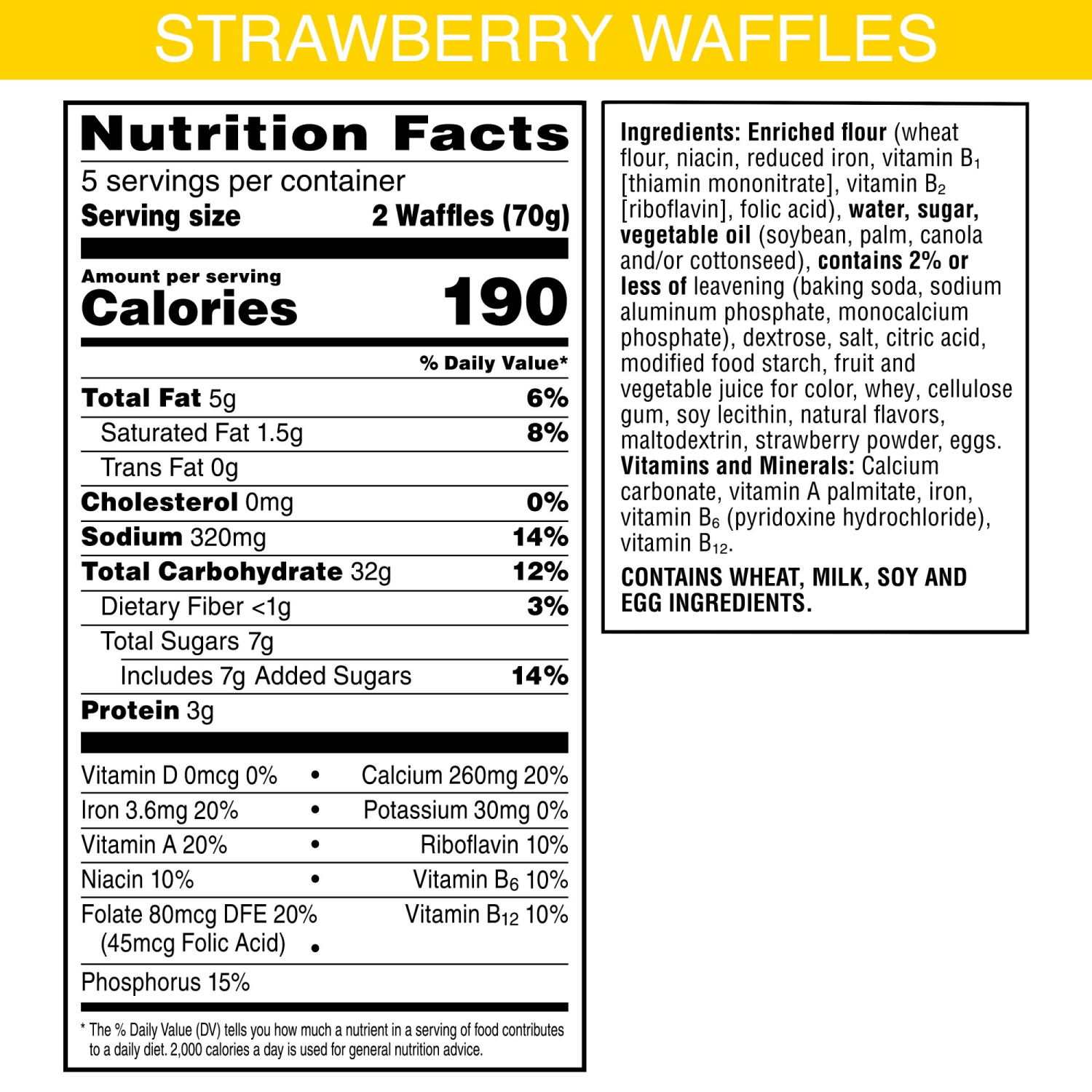 slide 8 of 8, Eggo Frozen Waffles Strawberry, 10 ct
