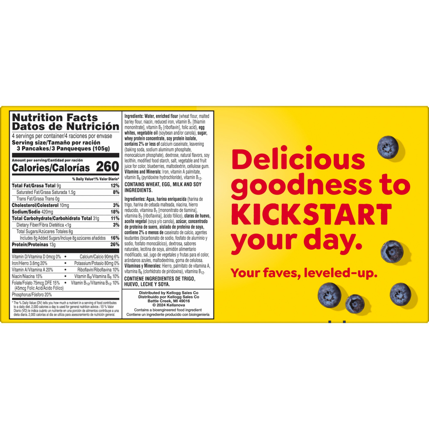 slide 3 of 8, Eggo Pancakes Blueberry 14.8oz, 12 ct