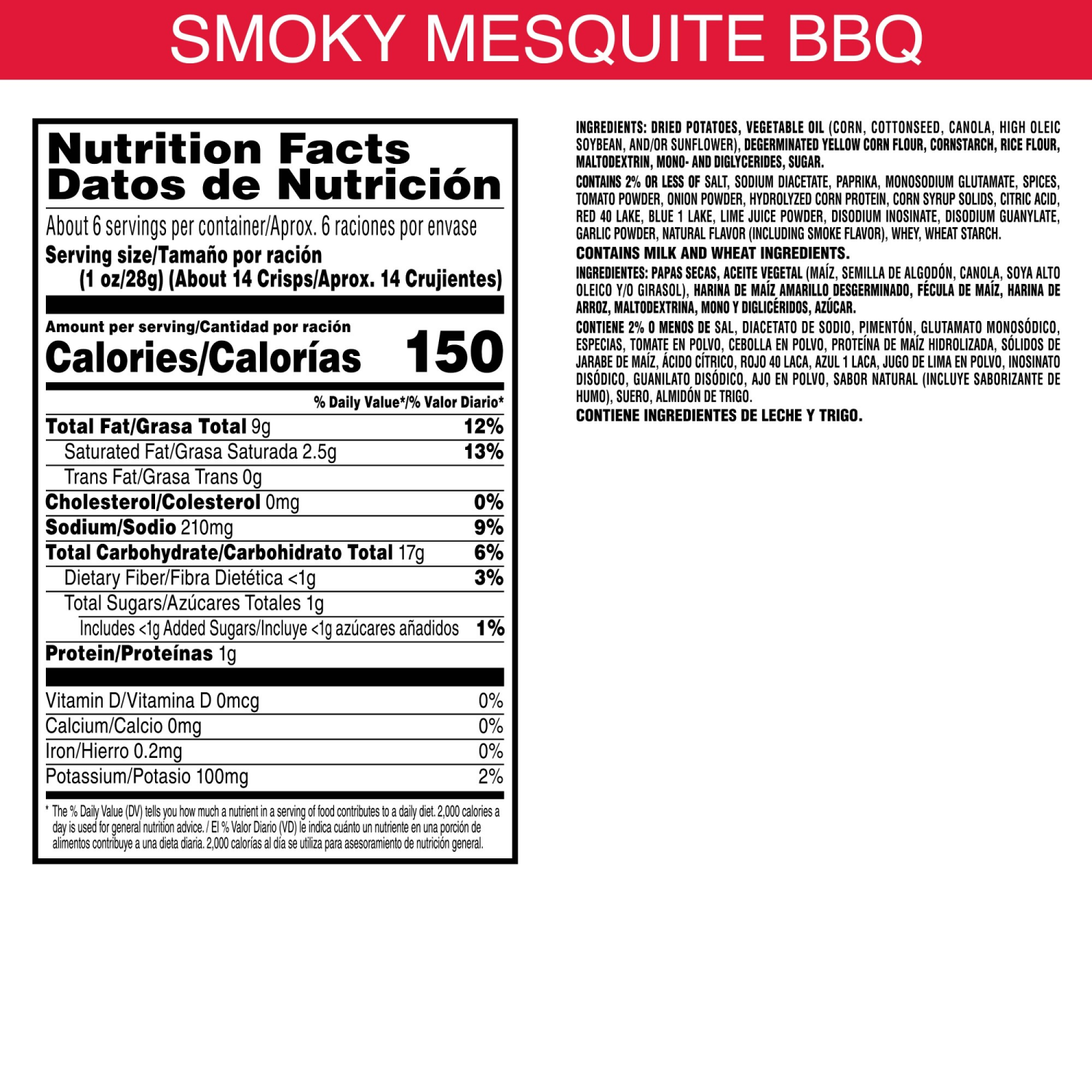 slide 2 of 6, Pringles Crisps Smoky Mesquite BBQ 5.5oz, 5.5 oz