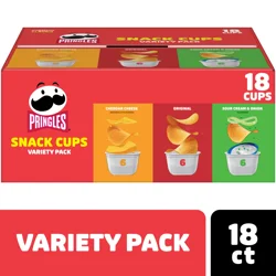 Pringles Variety Pack Potato Crisps Chips, Lunch Snacks, 18 Count