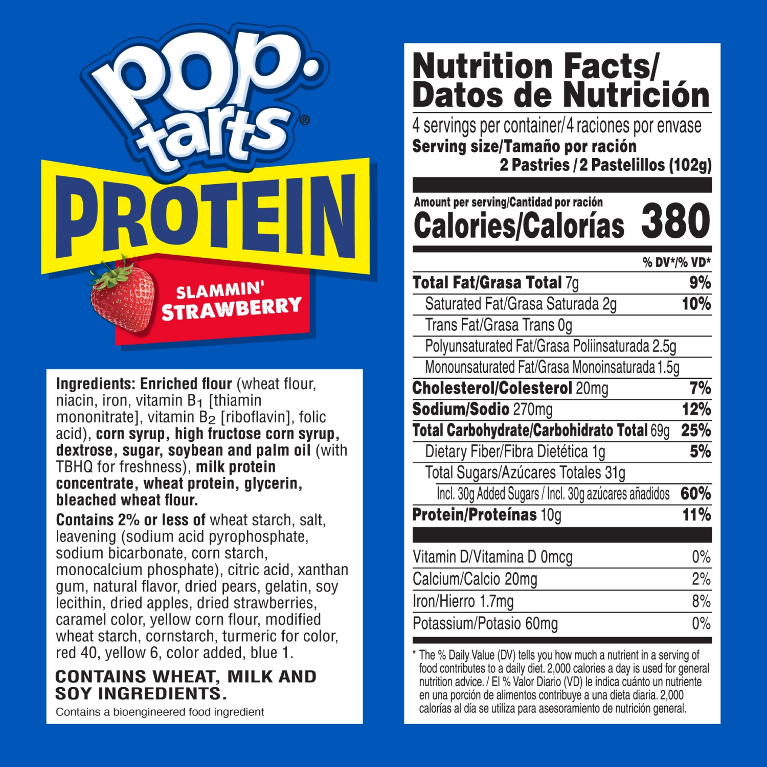 slide 5 of 8, Pop-Tarts Strawberry Protein 14.3oz, 8 ct