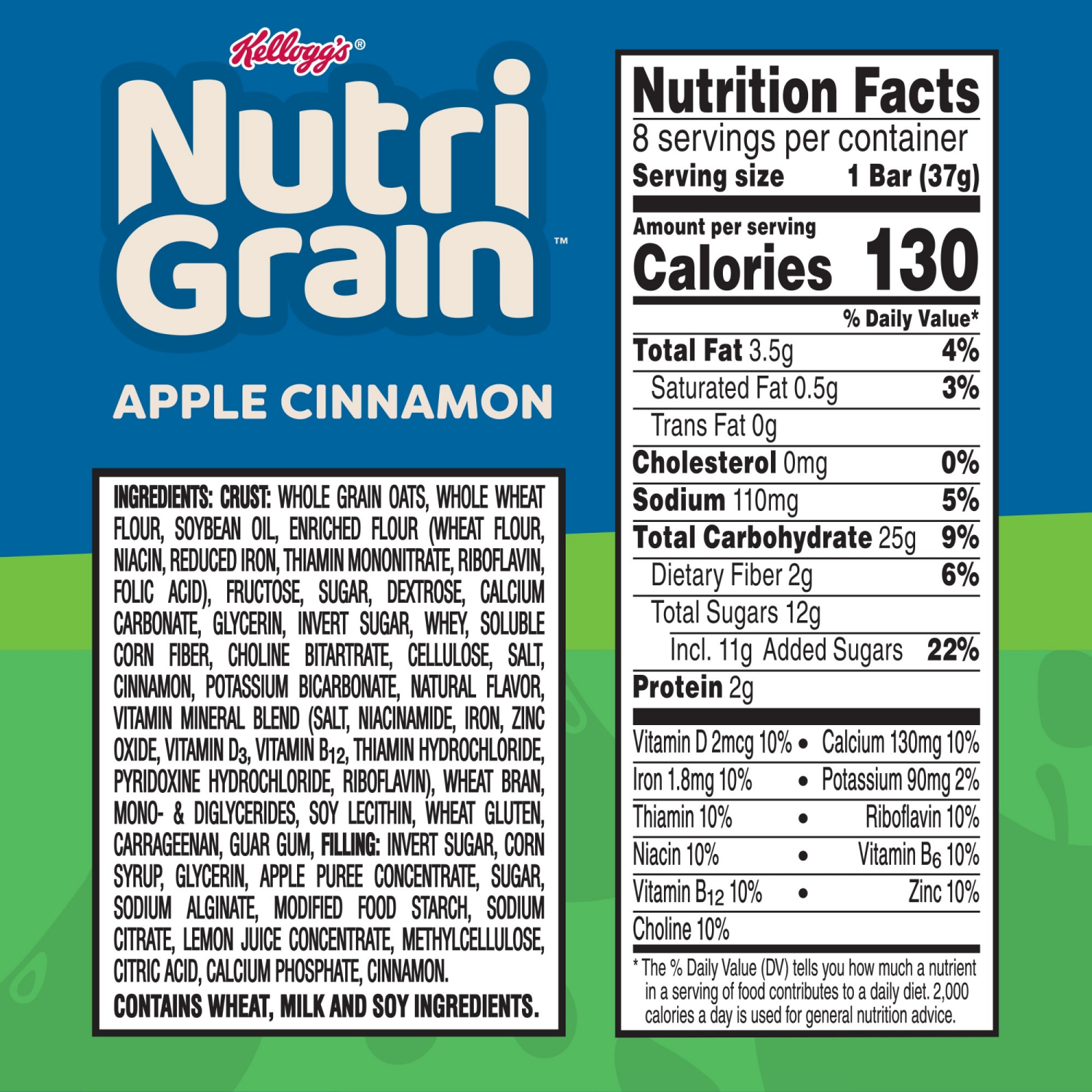 slide 7 of 8, Nutrigrain Nutri-Grain Breakfast Bars Apple Cinnamon, 8 ct