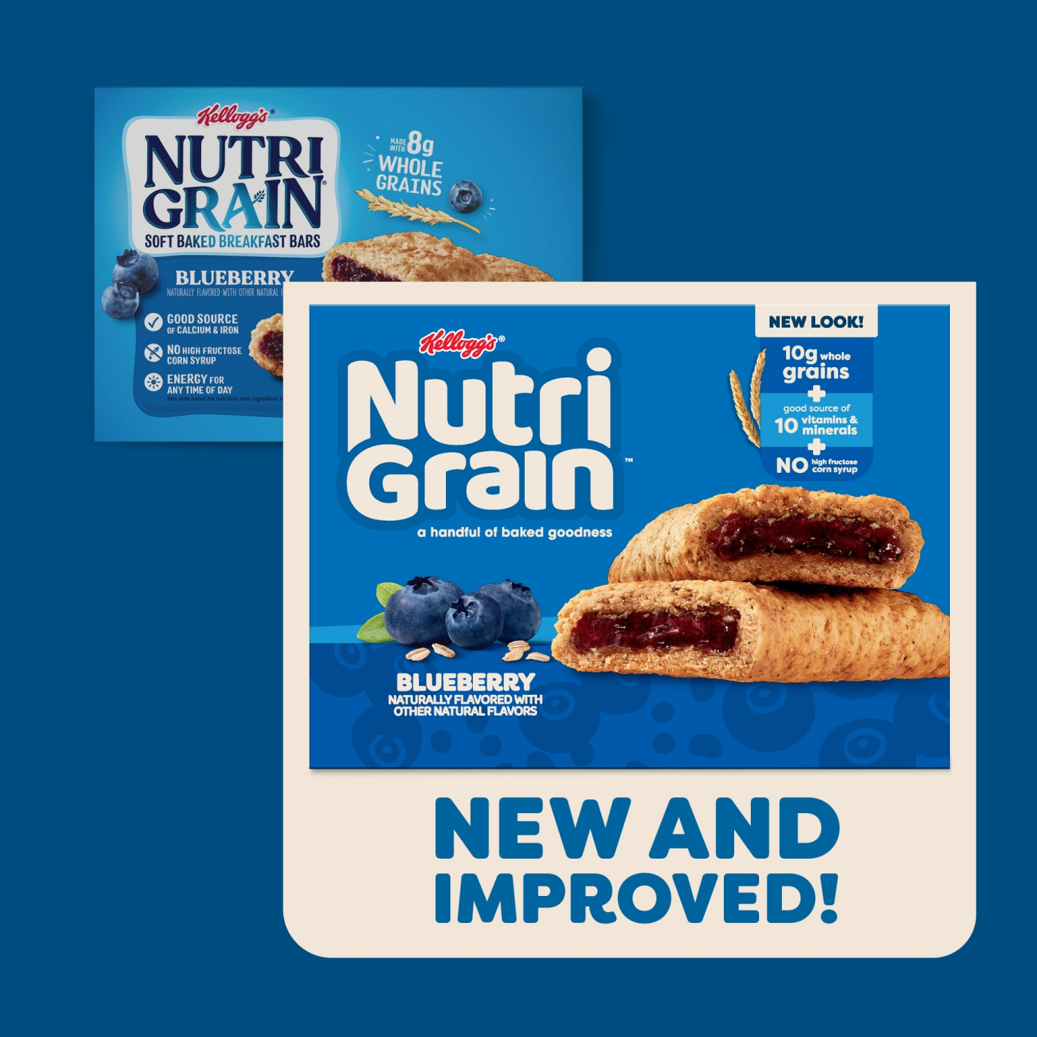 slide 6 of 8, Nutrigrain Nutri-Grain Breakfast Bars Blueberry, 8 ct