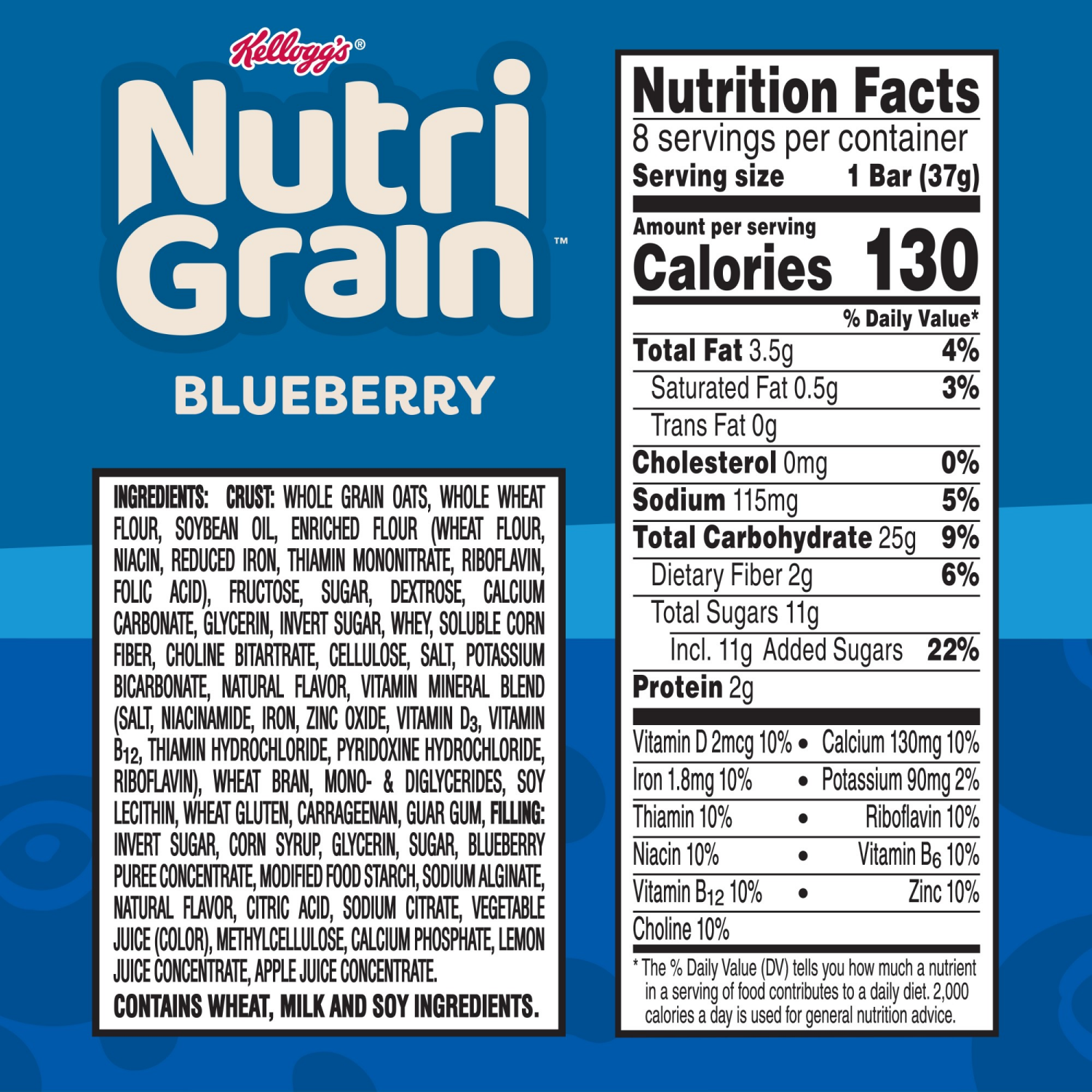 slide 7 of 8, Nutrigrain Nutri-Grain Breakfast Bars Blueberry, 8 ct