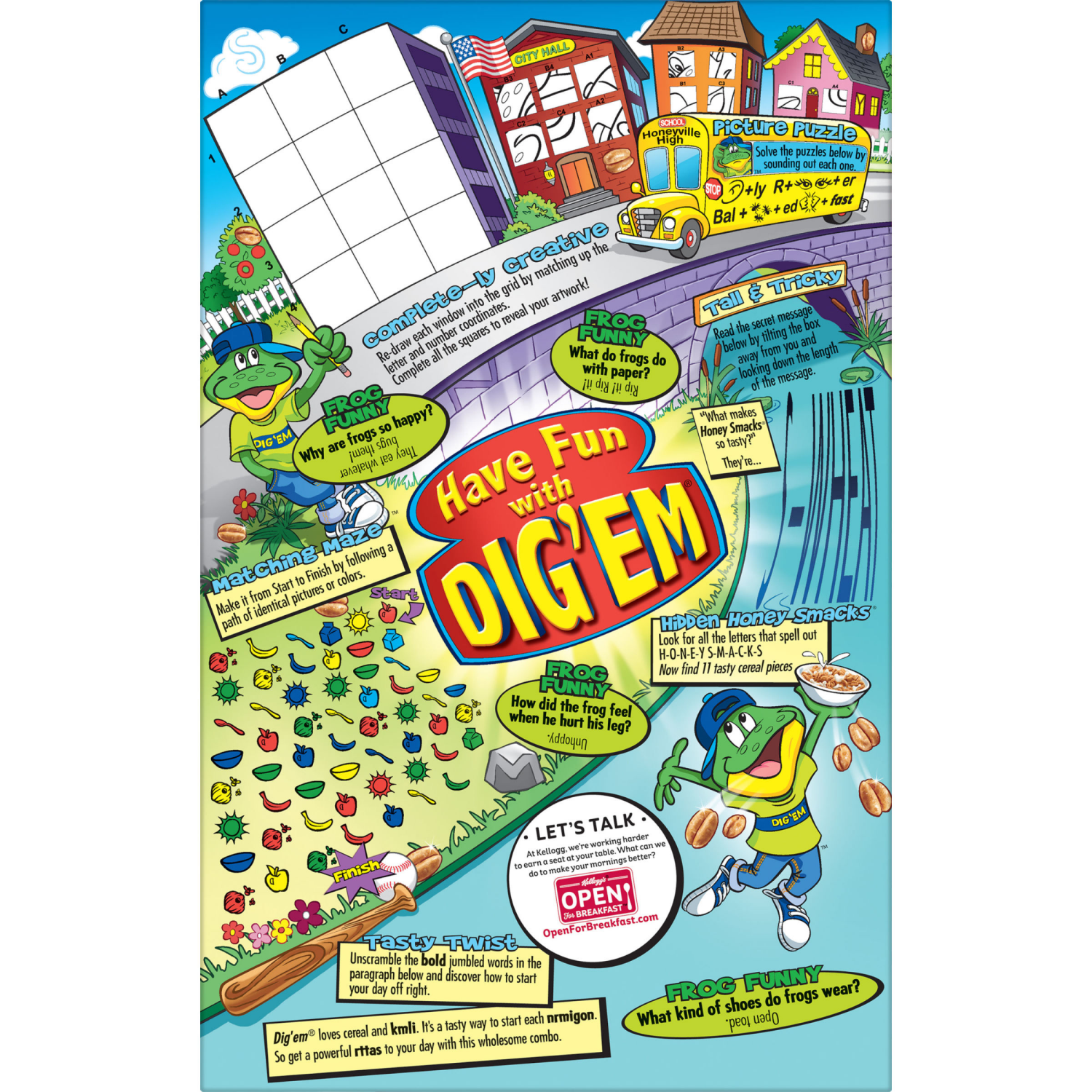 slide 5 of 8, Kellogg's Honey Smacks Breakfast Cereal, Made with Whole Grain, Kids Snacks, Large Size, Original, 15.3oz Box (1 Box), 15.3 oz