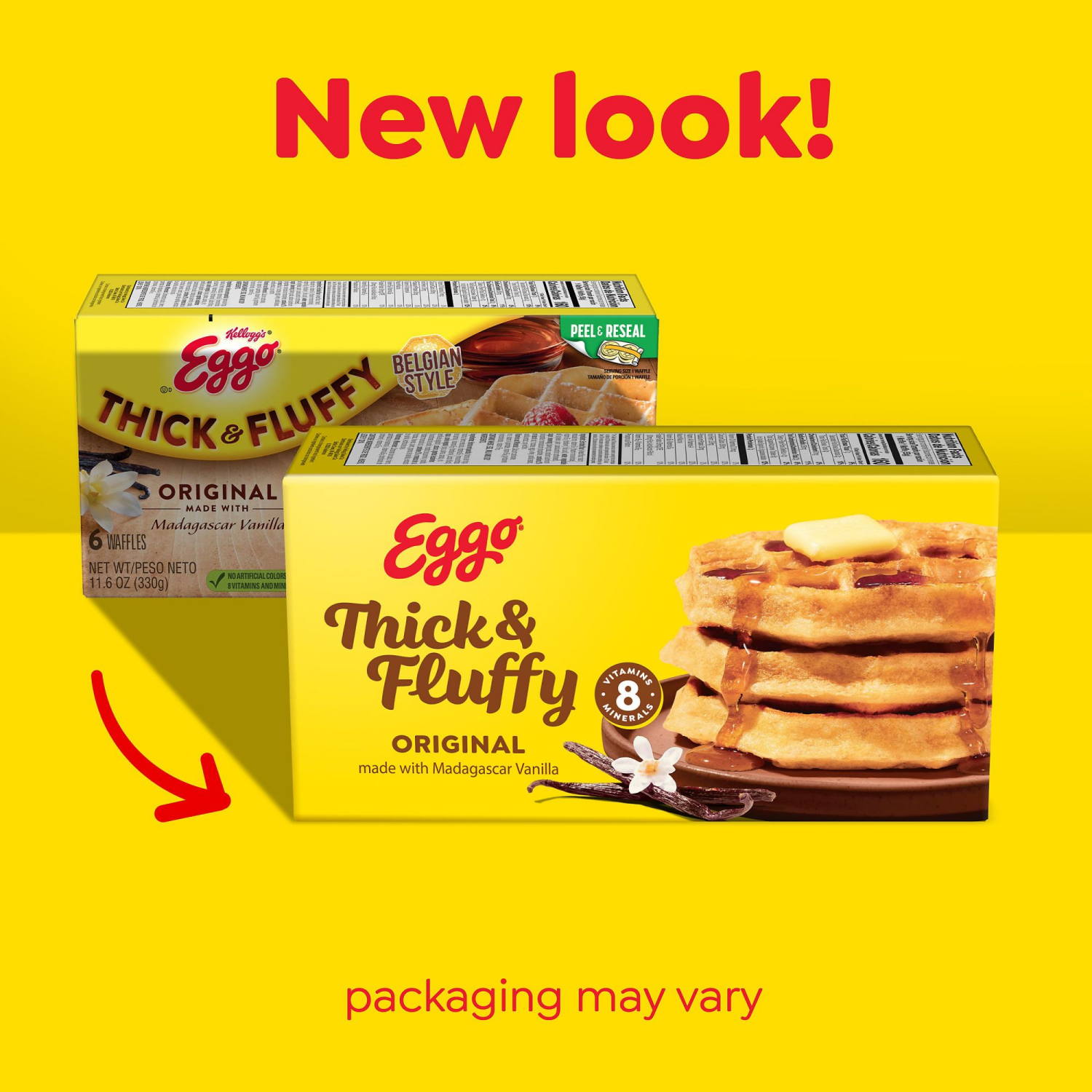 slide 4 of 5, Eggo Thick and Fluffy Frozen Waffles Original, 6 ct