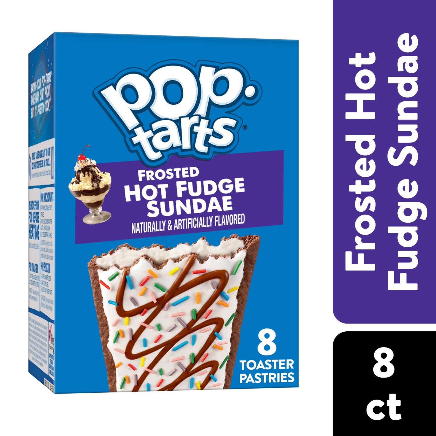 slide 1 of 8, Pop-Tarts Frosted Hot Fudge Sundae Toaster Pastries, 8 ct