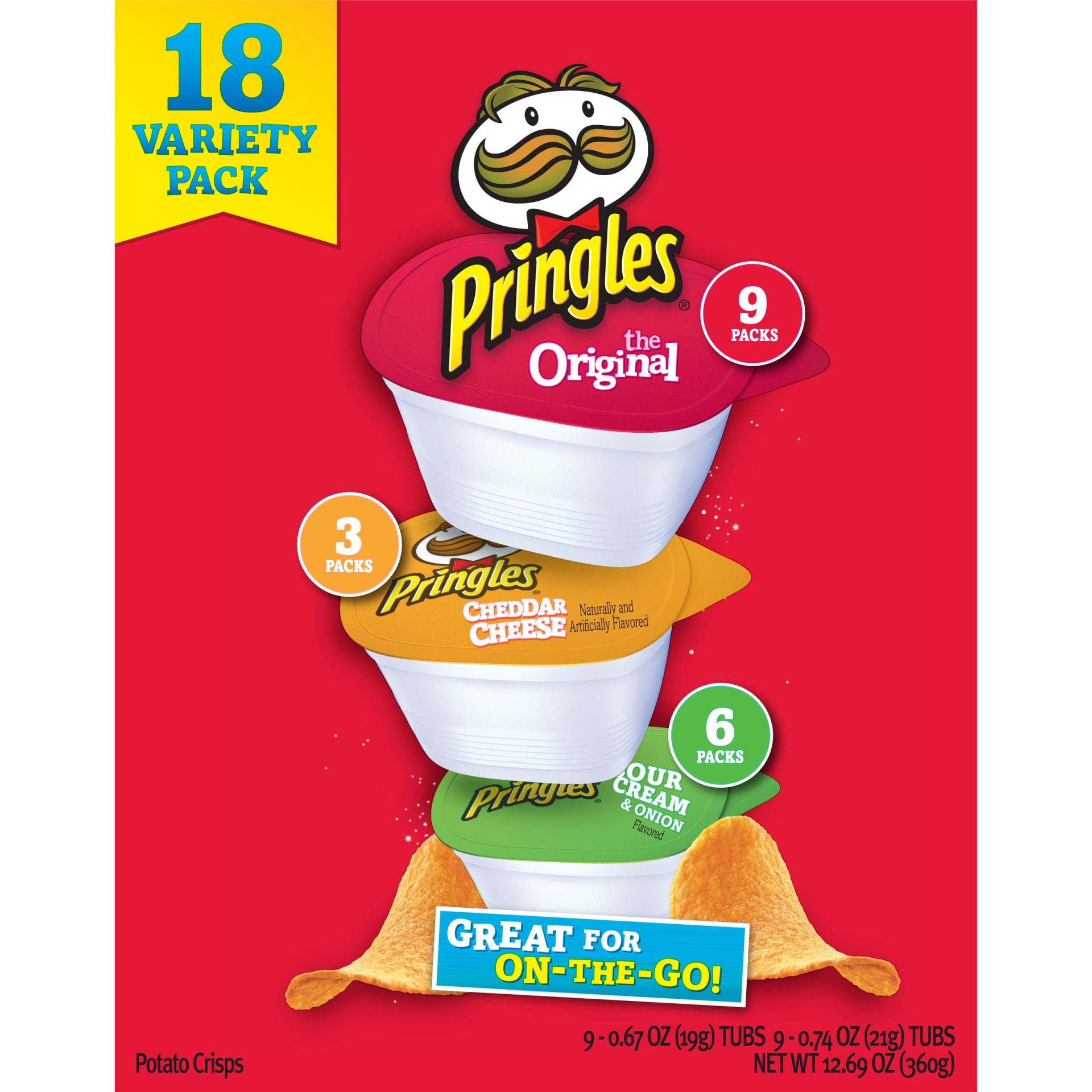 slide 3 of 7, Pringles Variety Pack Potato Crisps 18 Ct Pack, 12.69 oz