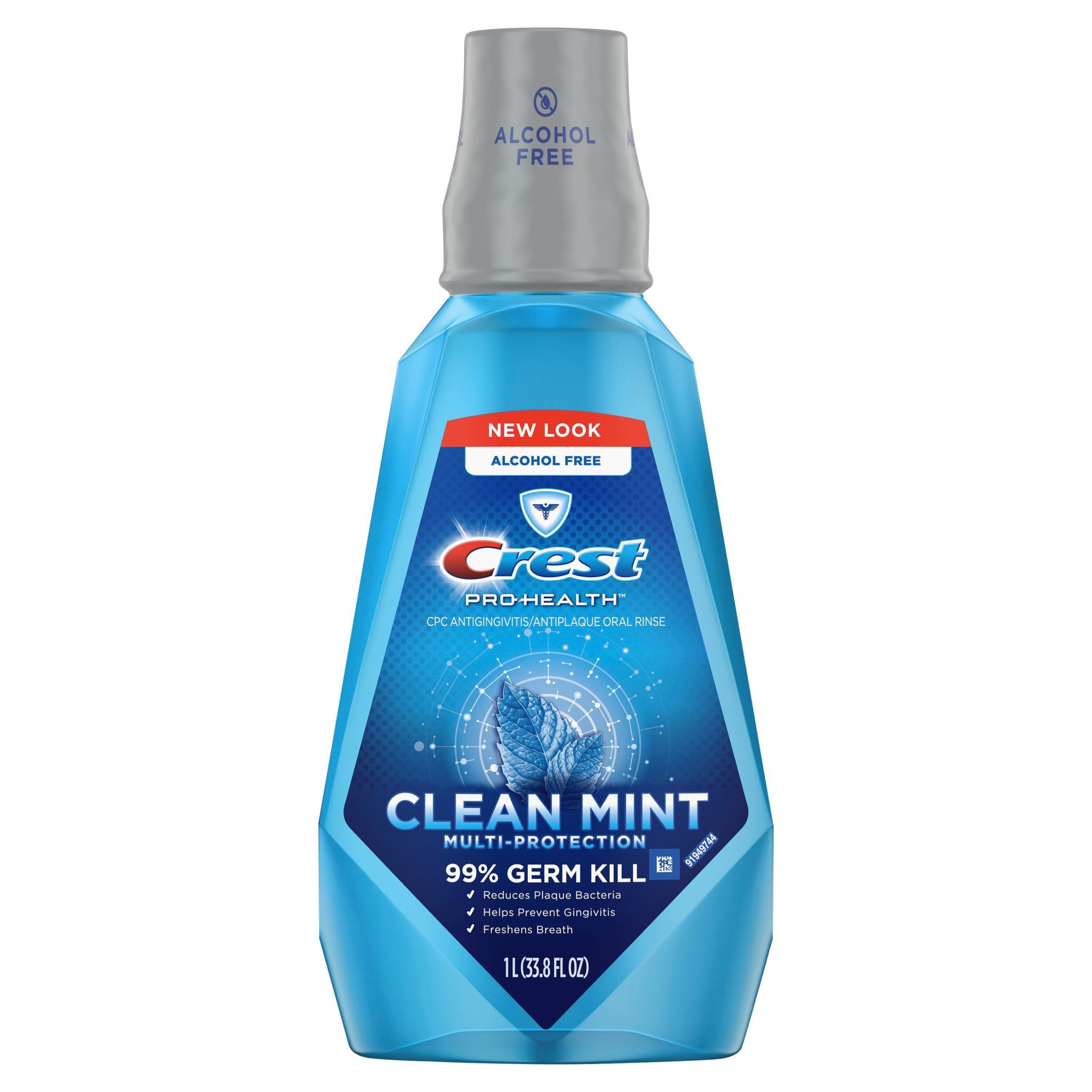 slide 1 of 3, Crest Pro - Health Clean Mint Multi - Protection Mouthwash, 1 liter