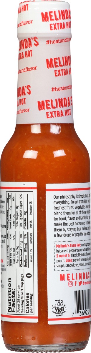 slide 3 of 9, Melinda's Original Habanero Extra Hot Sauce, 5 oz