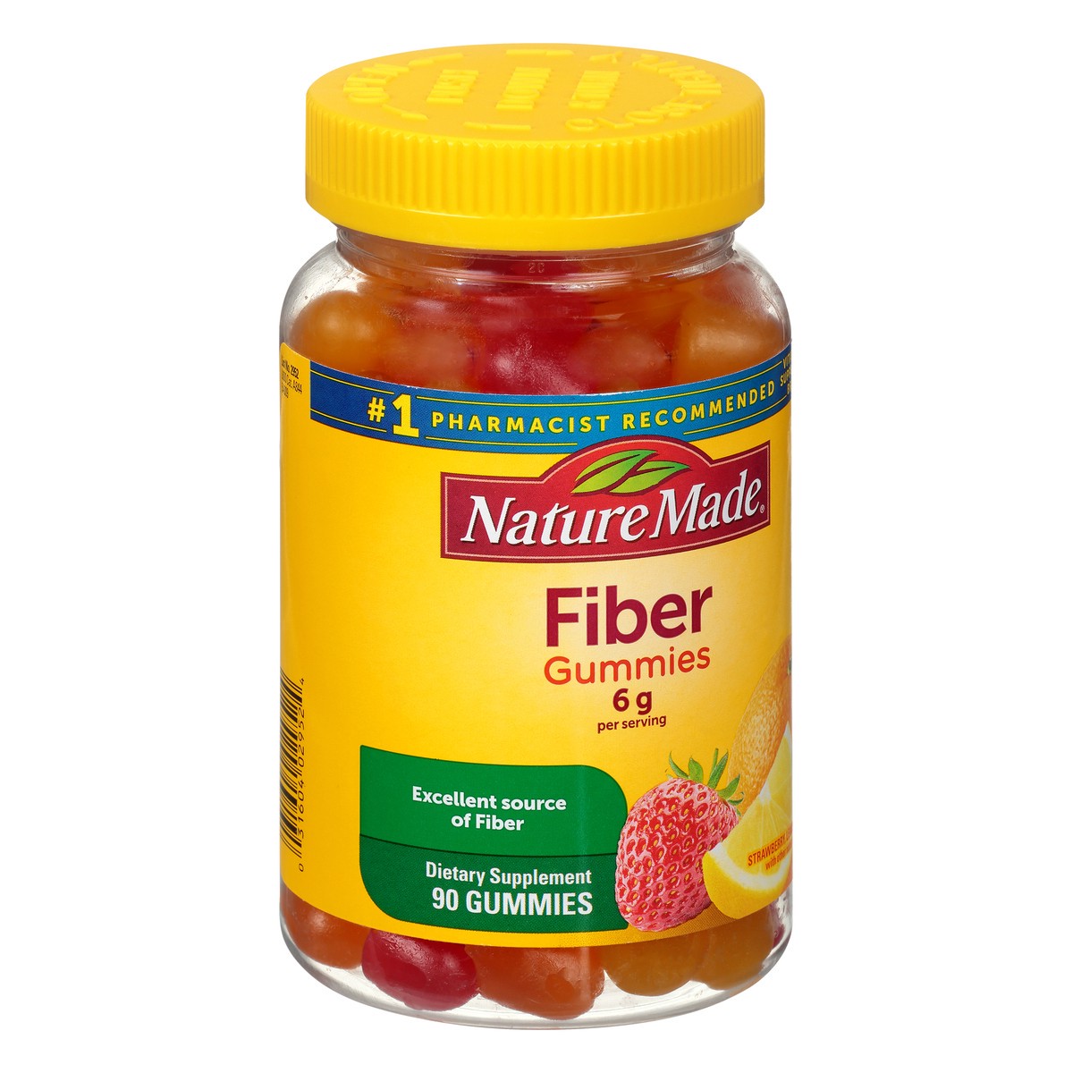 slide 7 of 12, Nature Made Fiber 6 g, Dietary Supplement for Digestive Health Support, 90 Fiber Gummies, 30 Day Supply, 90 ct