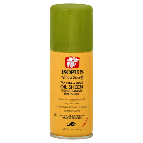 slide 1 of 1, Isoplus Natural Remedy Tea Tree & Aloe Oil Sheen Conditioning Hair Spray, 2 oz